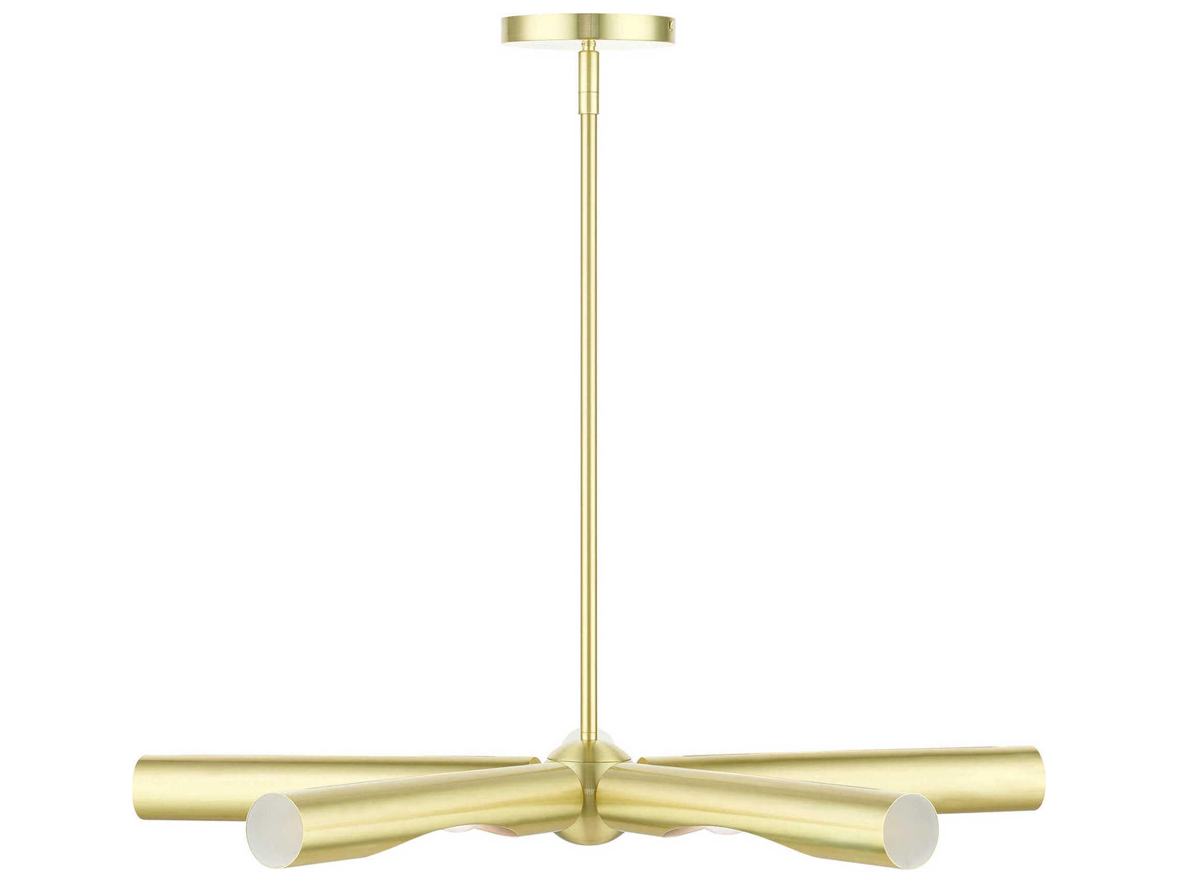 Livex Lighting Acra 5-Light Satin Brass Chandelier