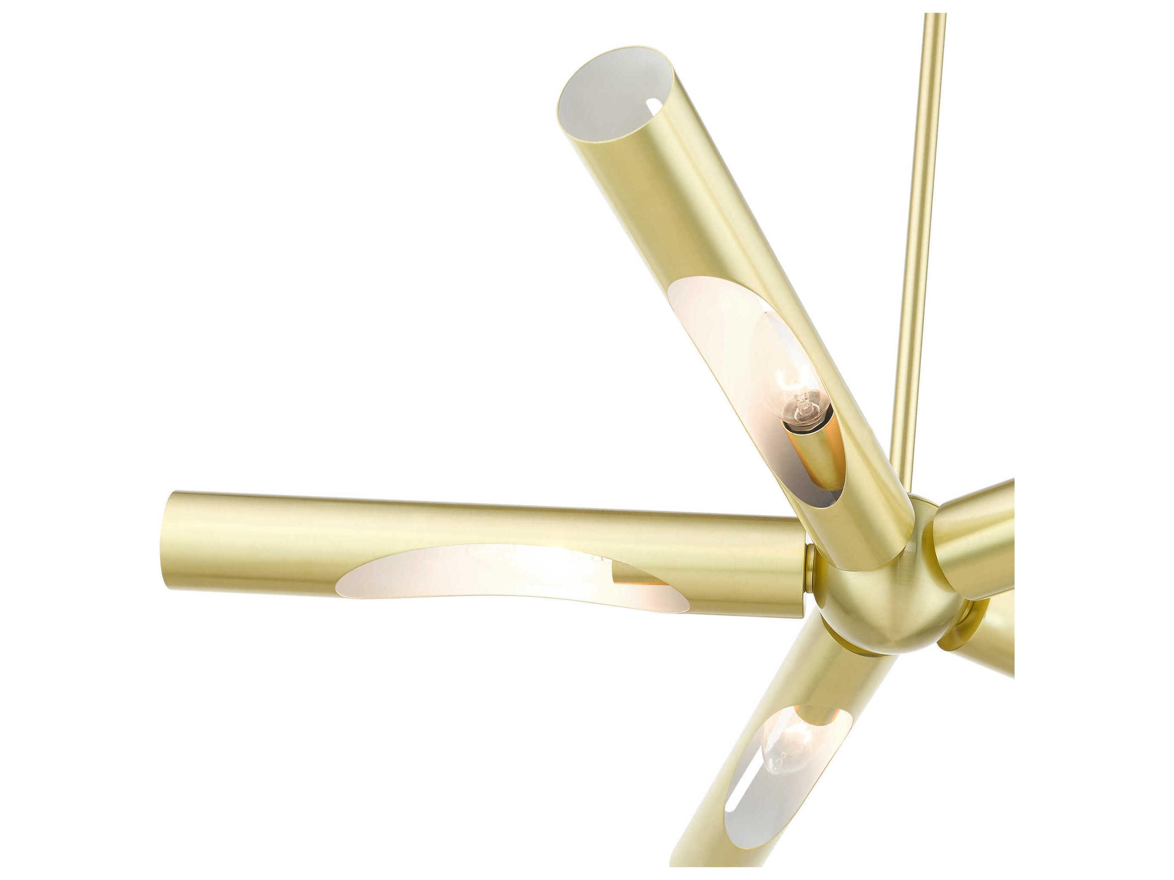 Livex Lighting Acra 5-Light Satin Brass Chandelier