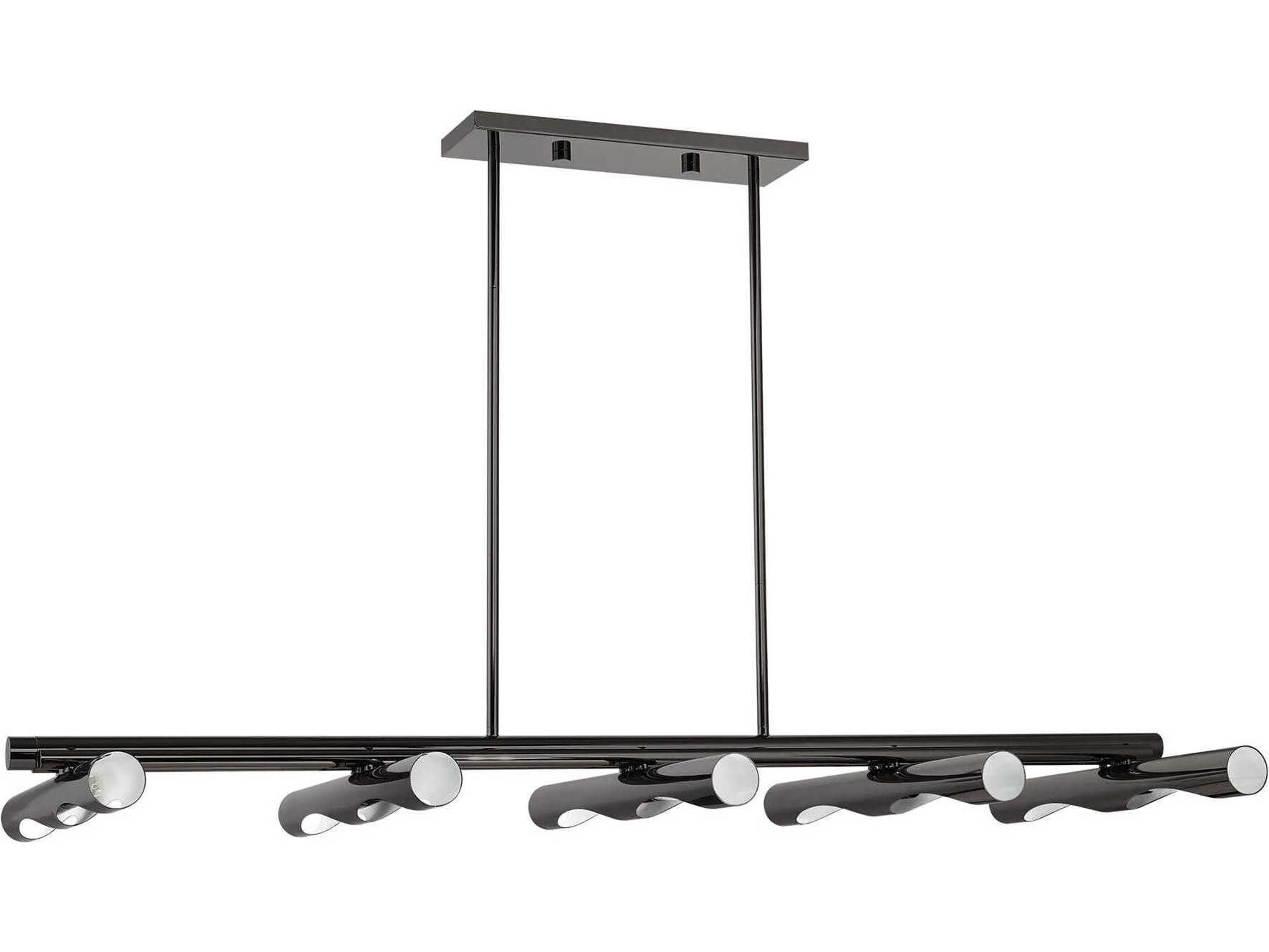 Livex Lighting Acra 10-Light Black Chrome Island Pendant