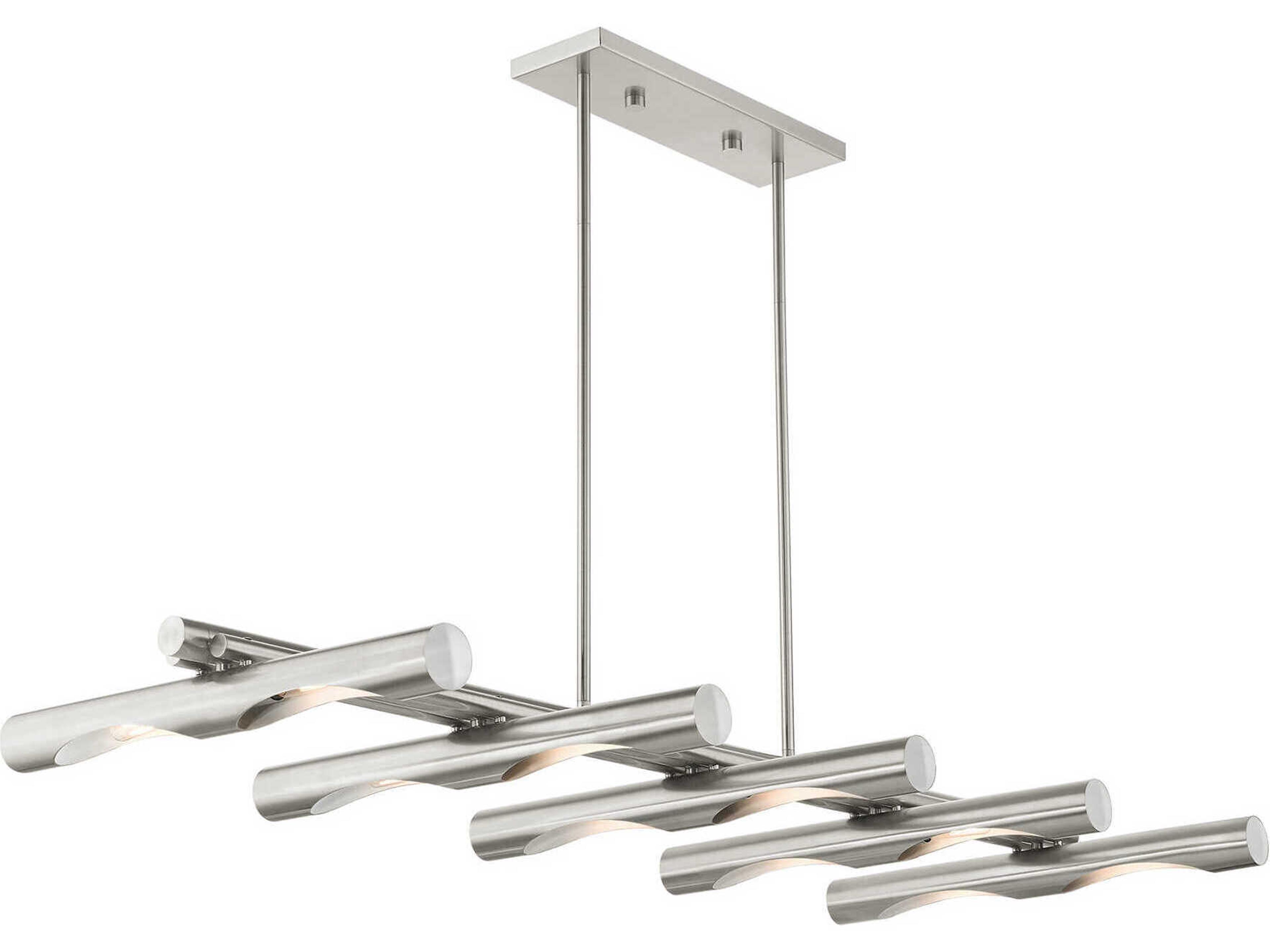 Livex Lighting Acra 10-Light Brushed Nickel Island Pendant