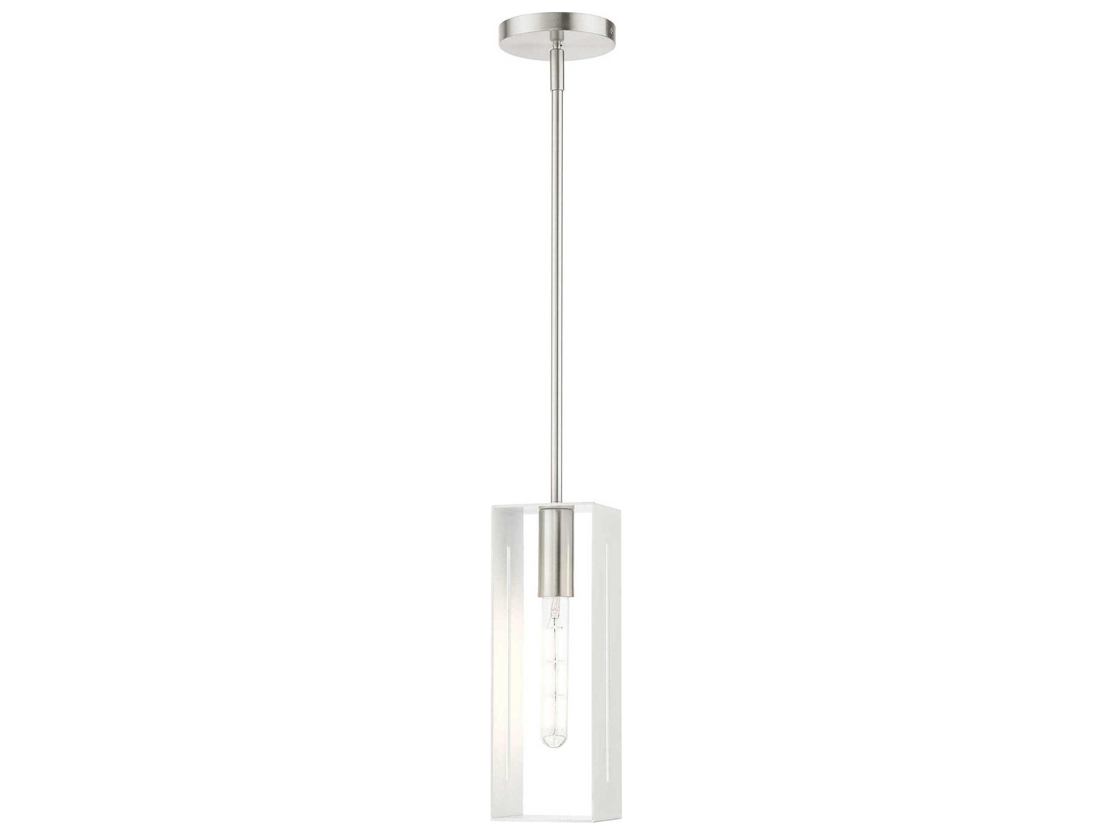 Soma 1-Light Brushed Nickel Geometric Mini Pendant