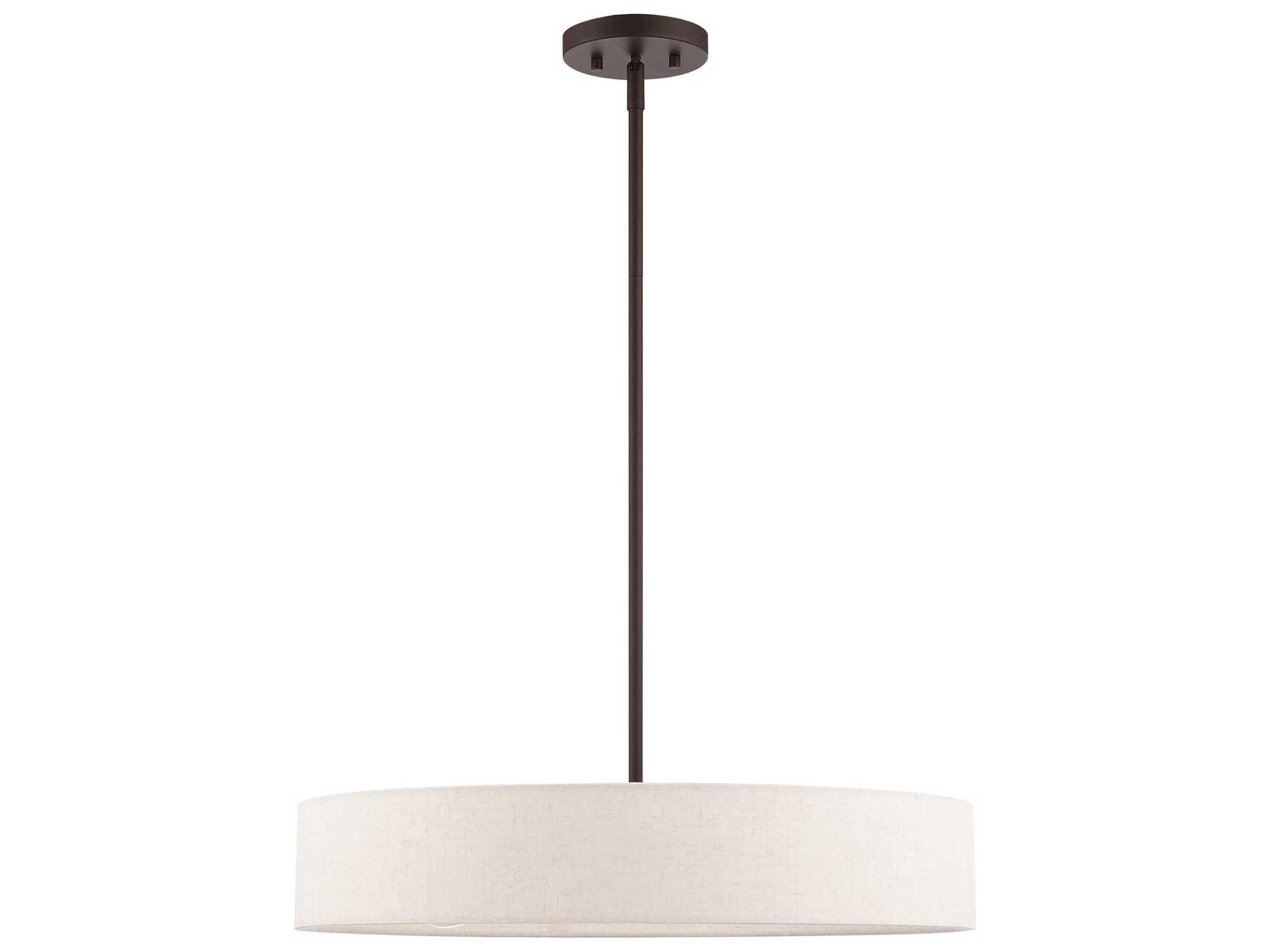 Livex Lighting Venlo 4-Light Bronze Antique Brass Drum Pendant