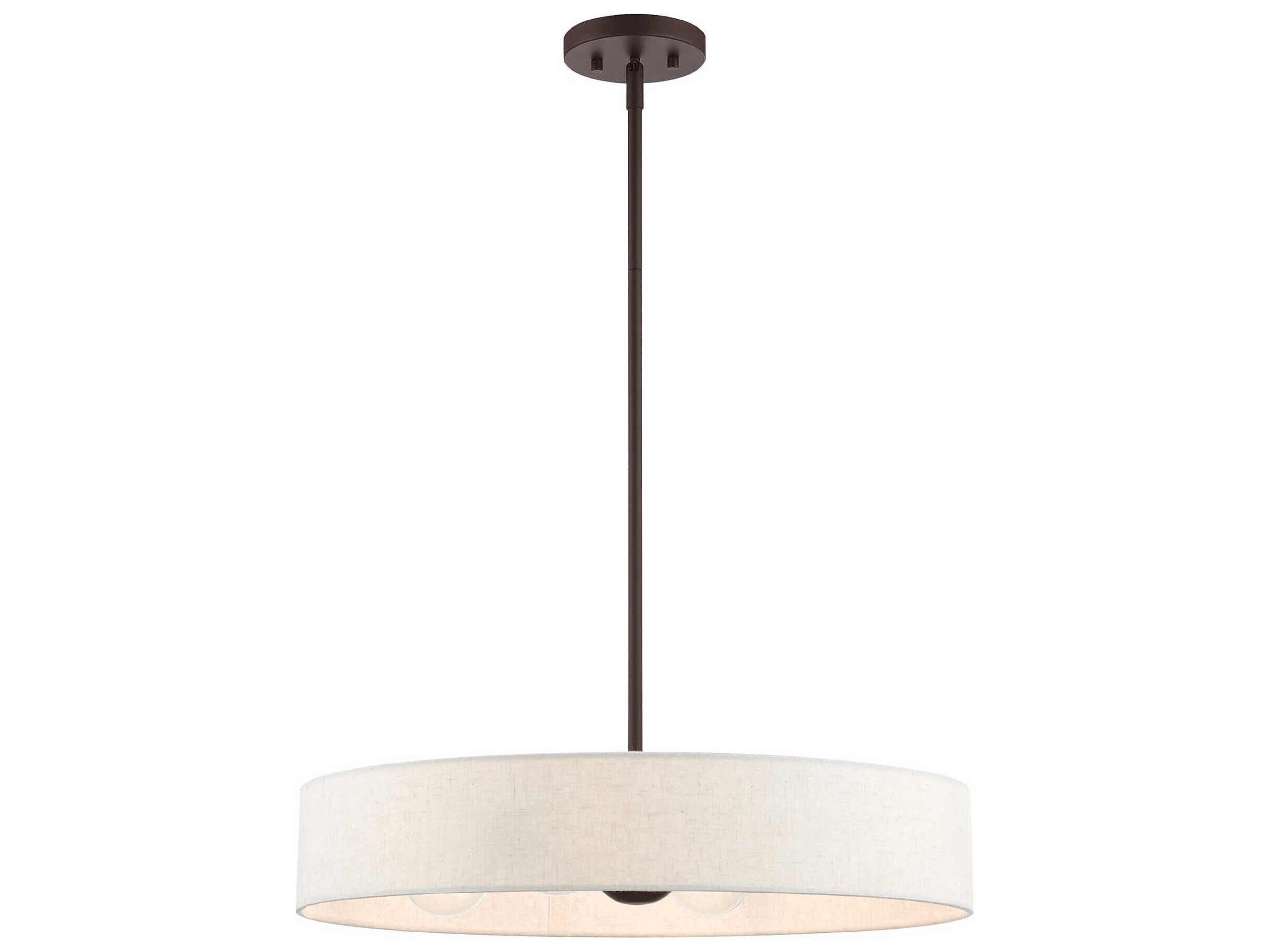 Livex Lighting Venlo 4-Light Bronze Antique Brass Drum Pendant