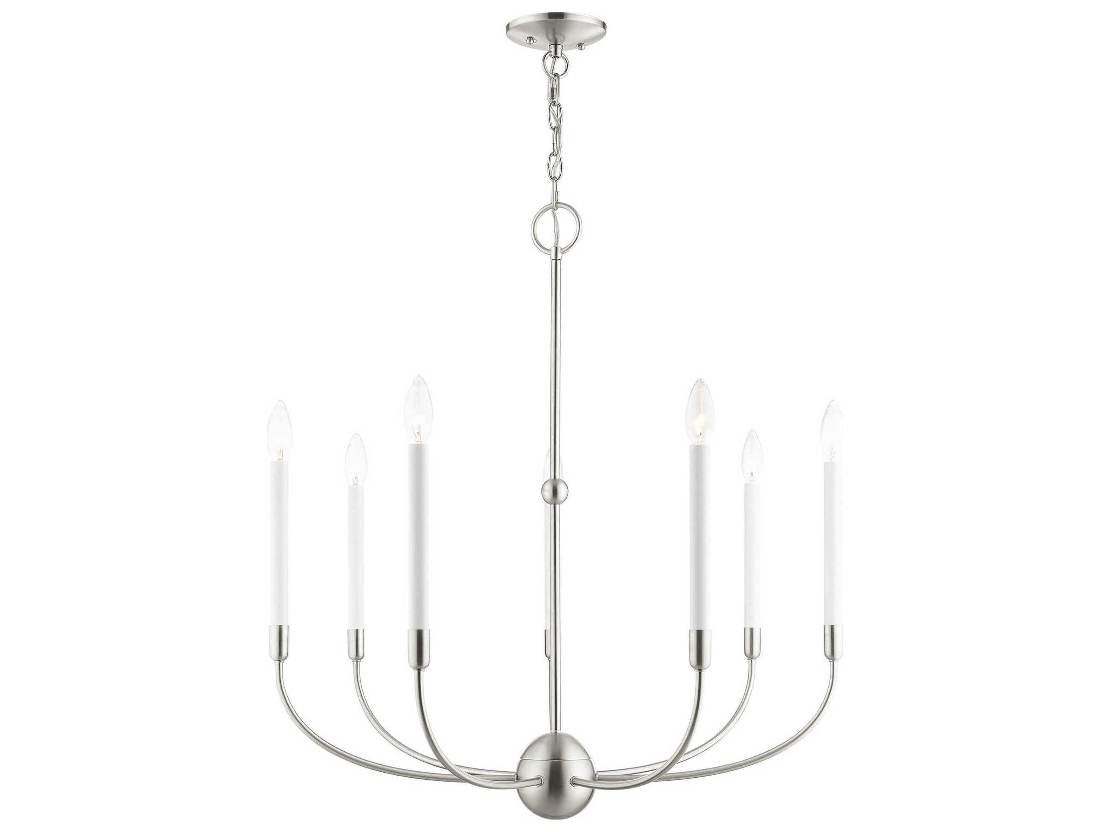 Clairmont 7-Light Brushed Nickel Candelabra Chandelier