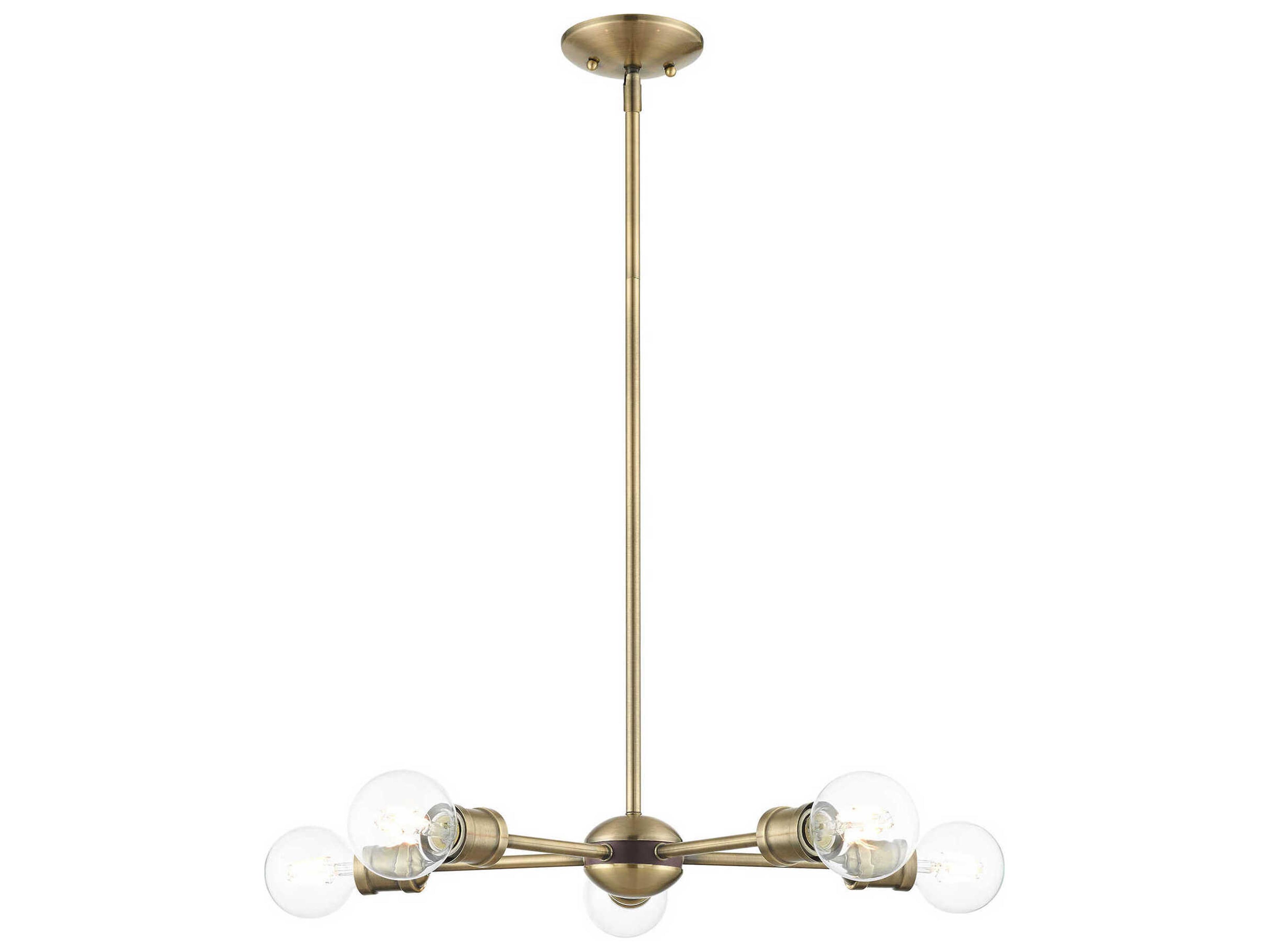Lansdale 5-Light Antique Brass Bronze Chandelier