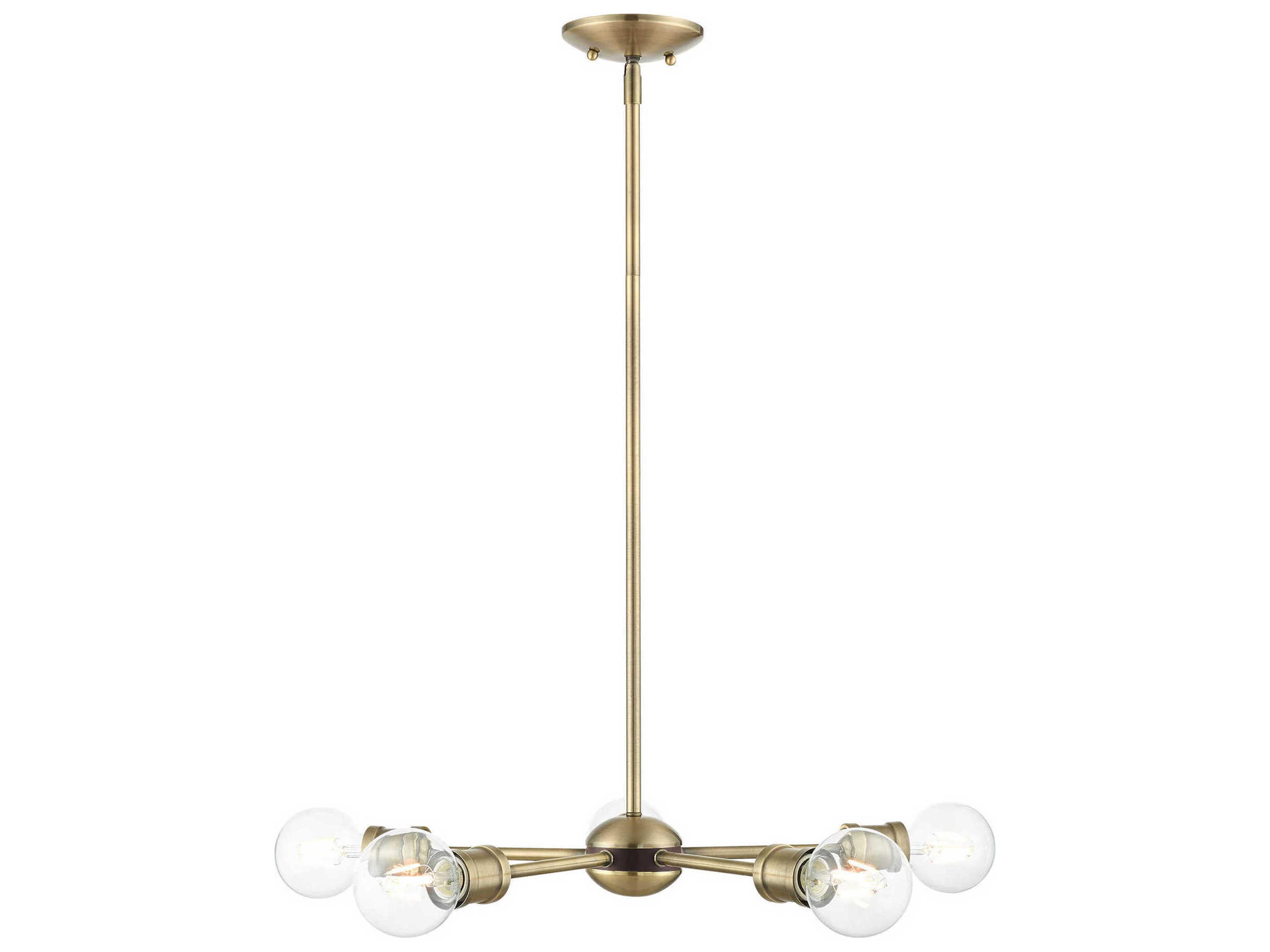 Livex Lighting Lansdale 5-Light Antique Brass Bronze Chandelier