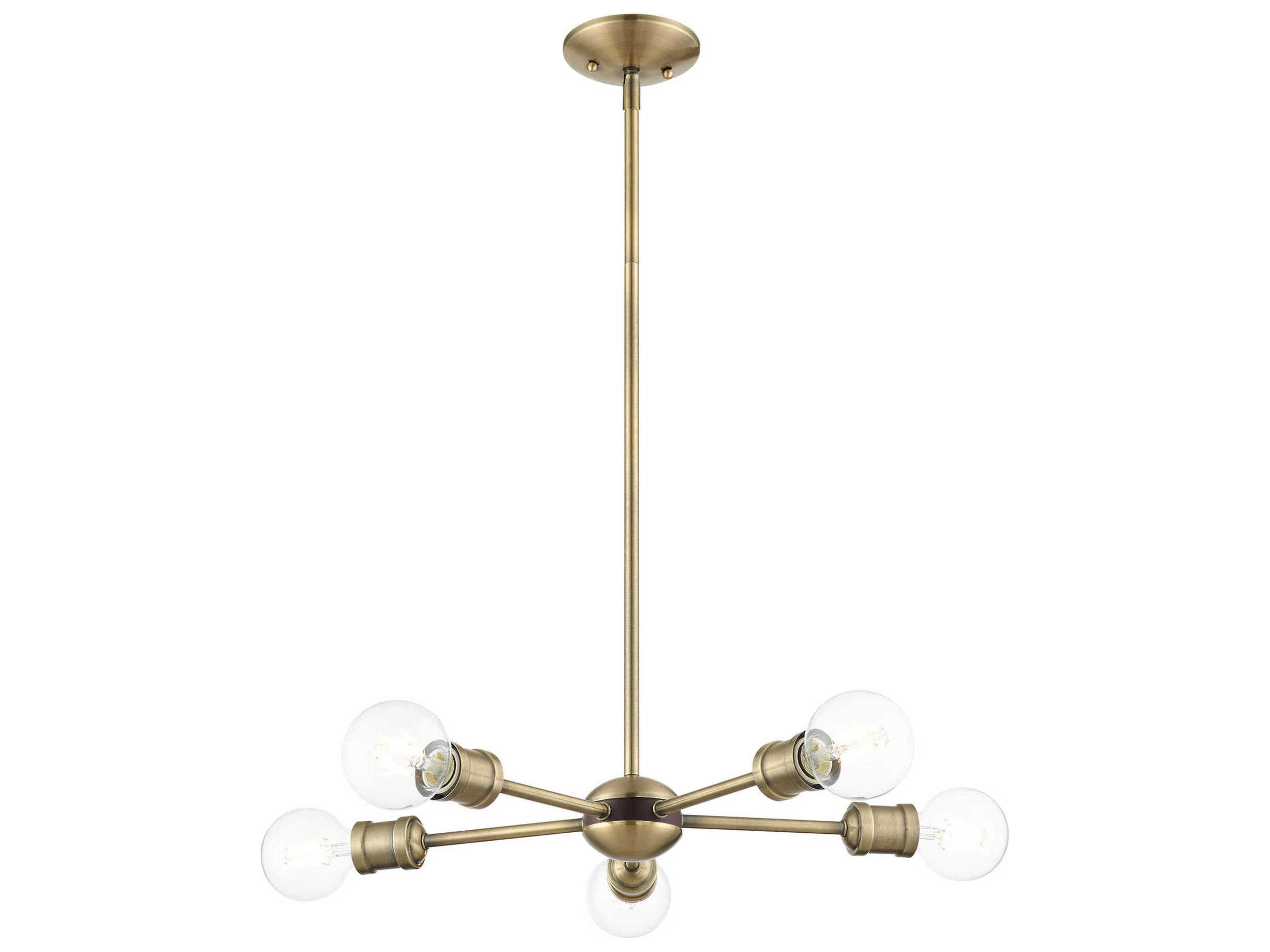 Livex Lighting Lansdale 5-Light Antique Brass Bronze Chandelier