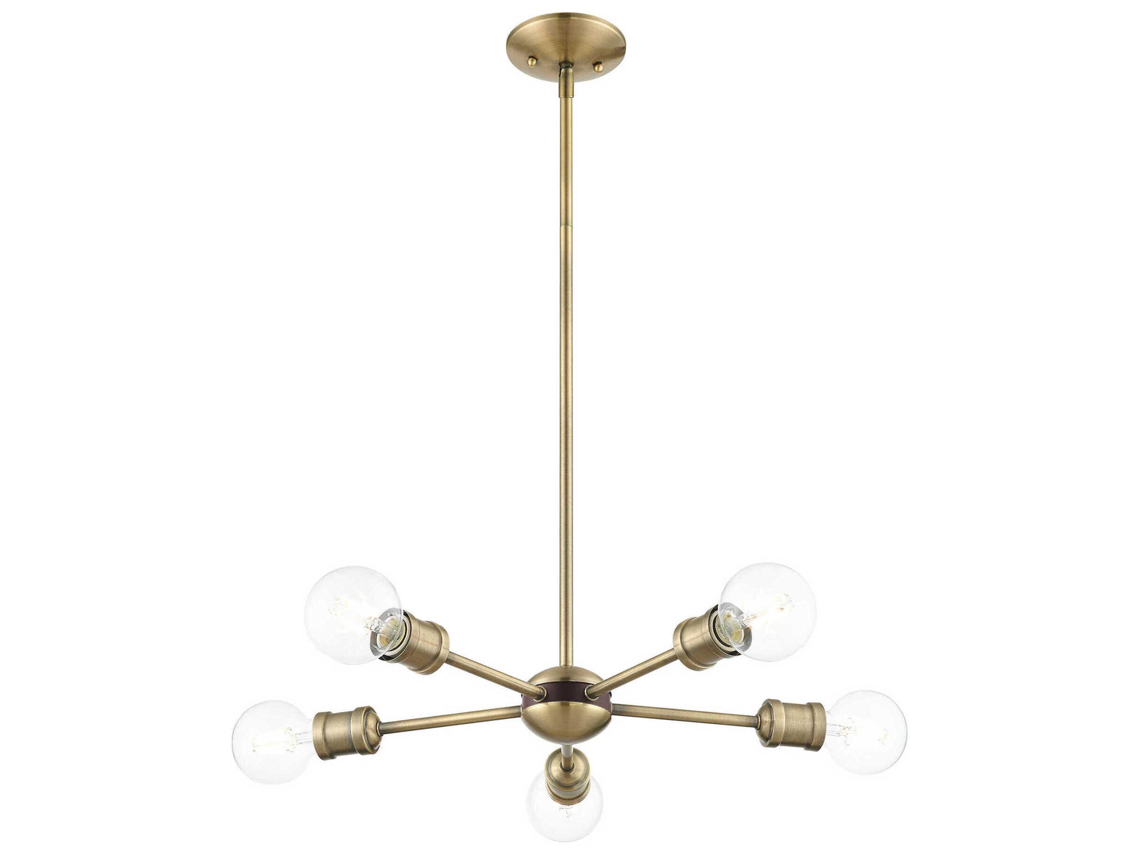 Livex Lighting Lansdale 5-Light Antique Brass Bronze Chandelier