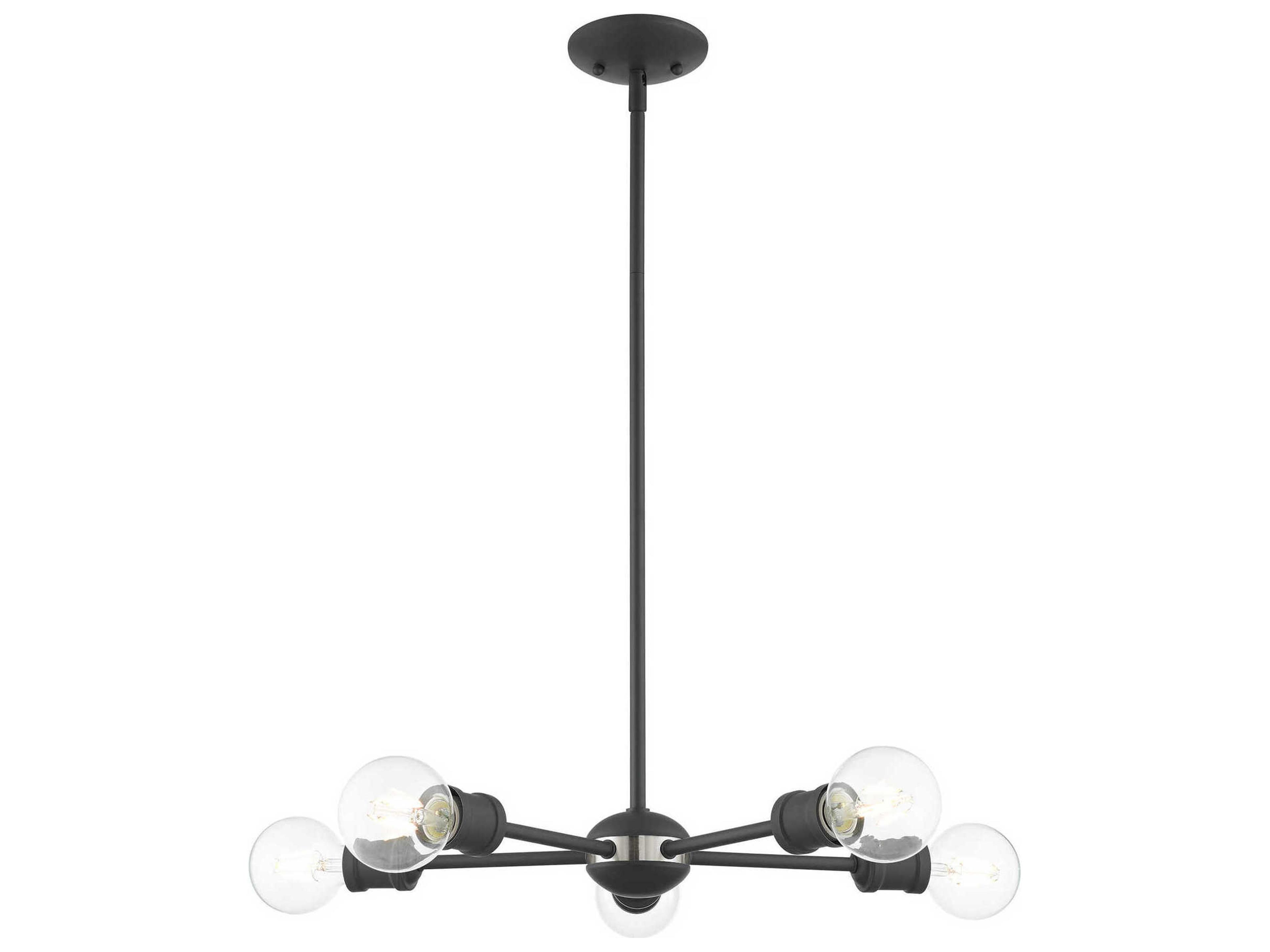 Lansdale 5-Light Scandinavian Gray Chandelier