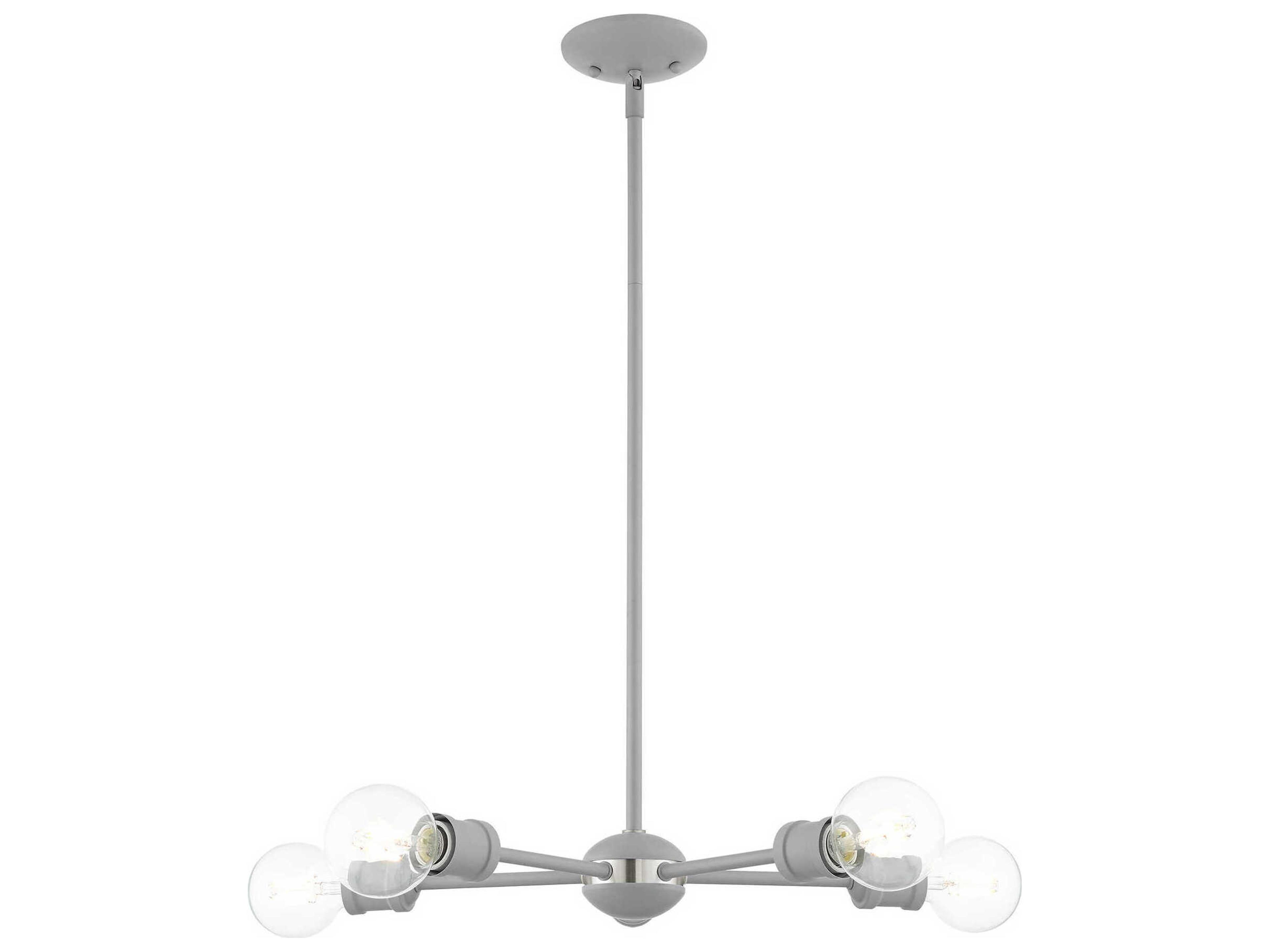 Lansdale 5-Light Nordic Gray Brushed Nickel Chandelier