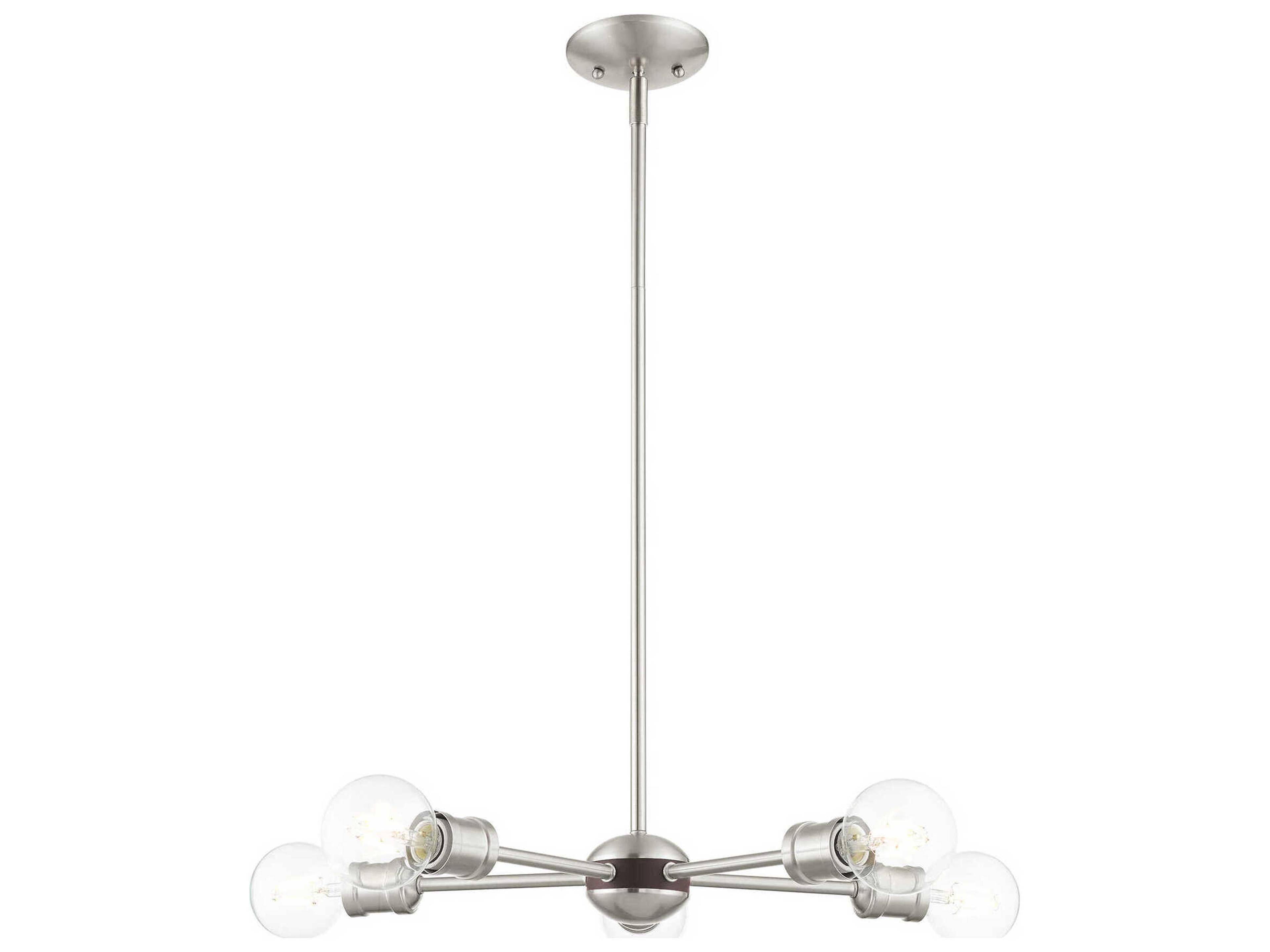 Lansdale 5-Light Brushed Nickel Bronze Chandelier
