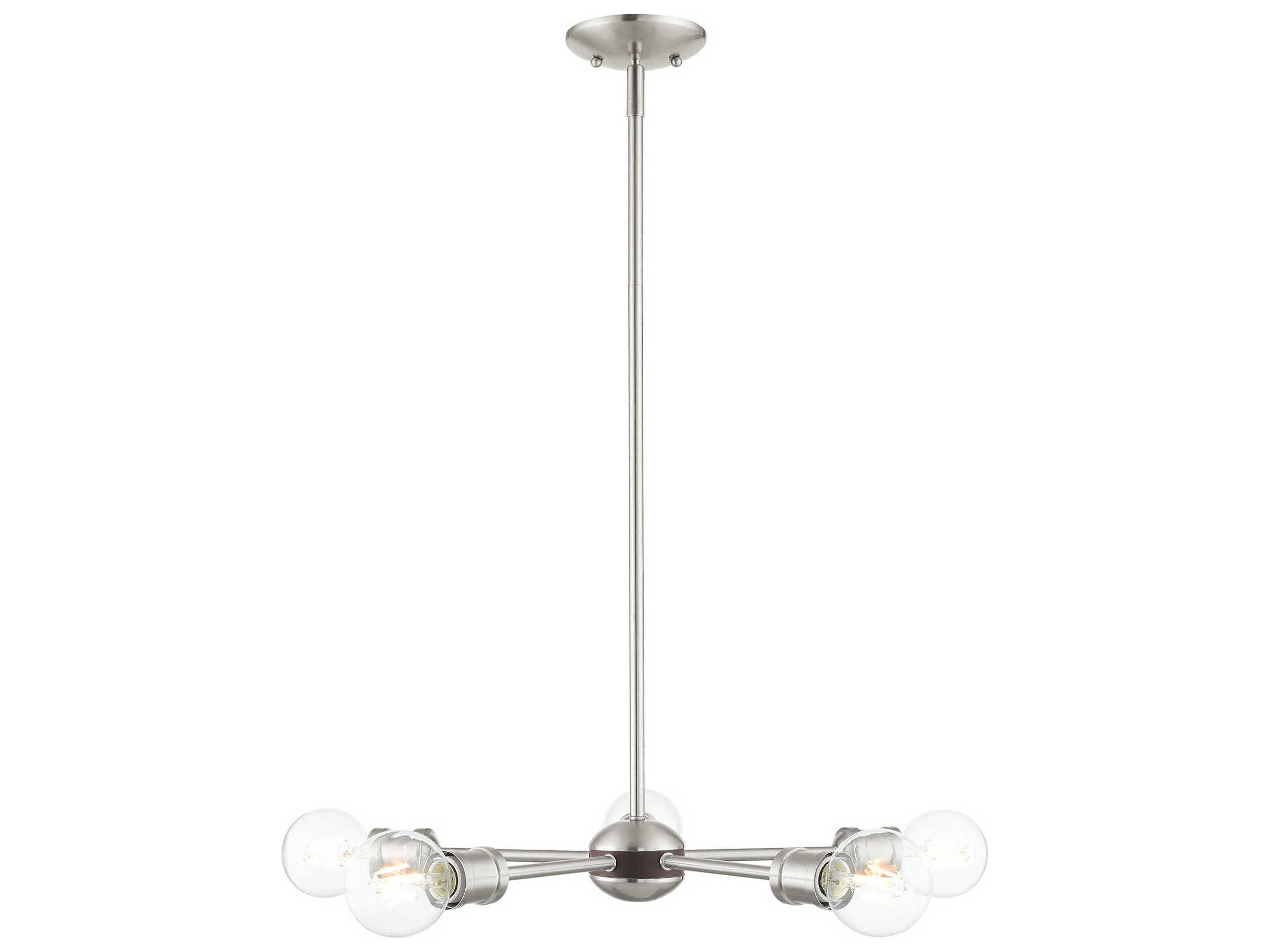 Livex Lighting Lansdale 5-Light Brushed Nickel Bronze Chandelier