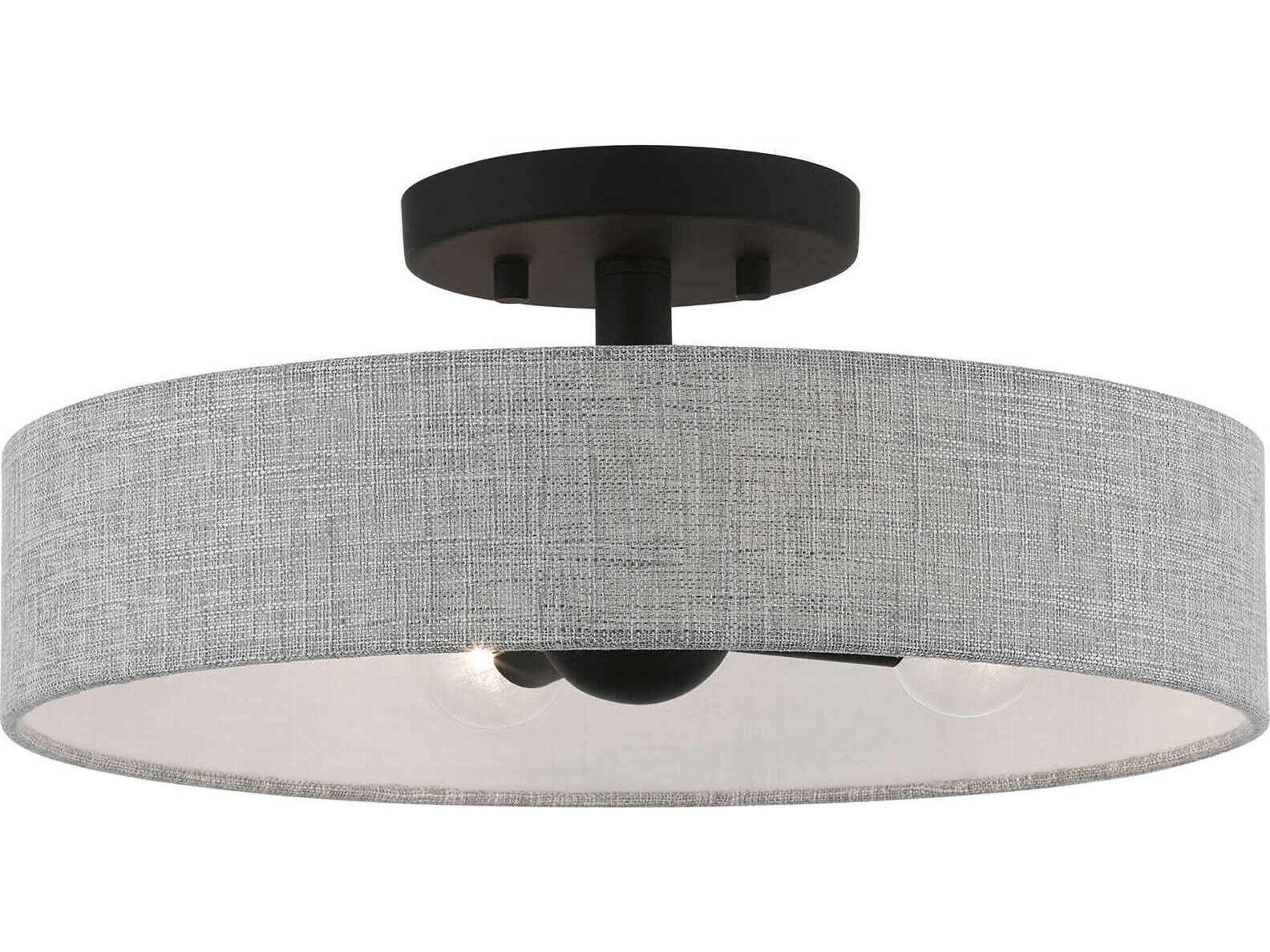 Elmhurst 4-Light Black Drum Semi Flush Mount