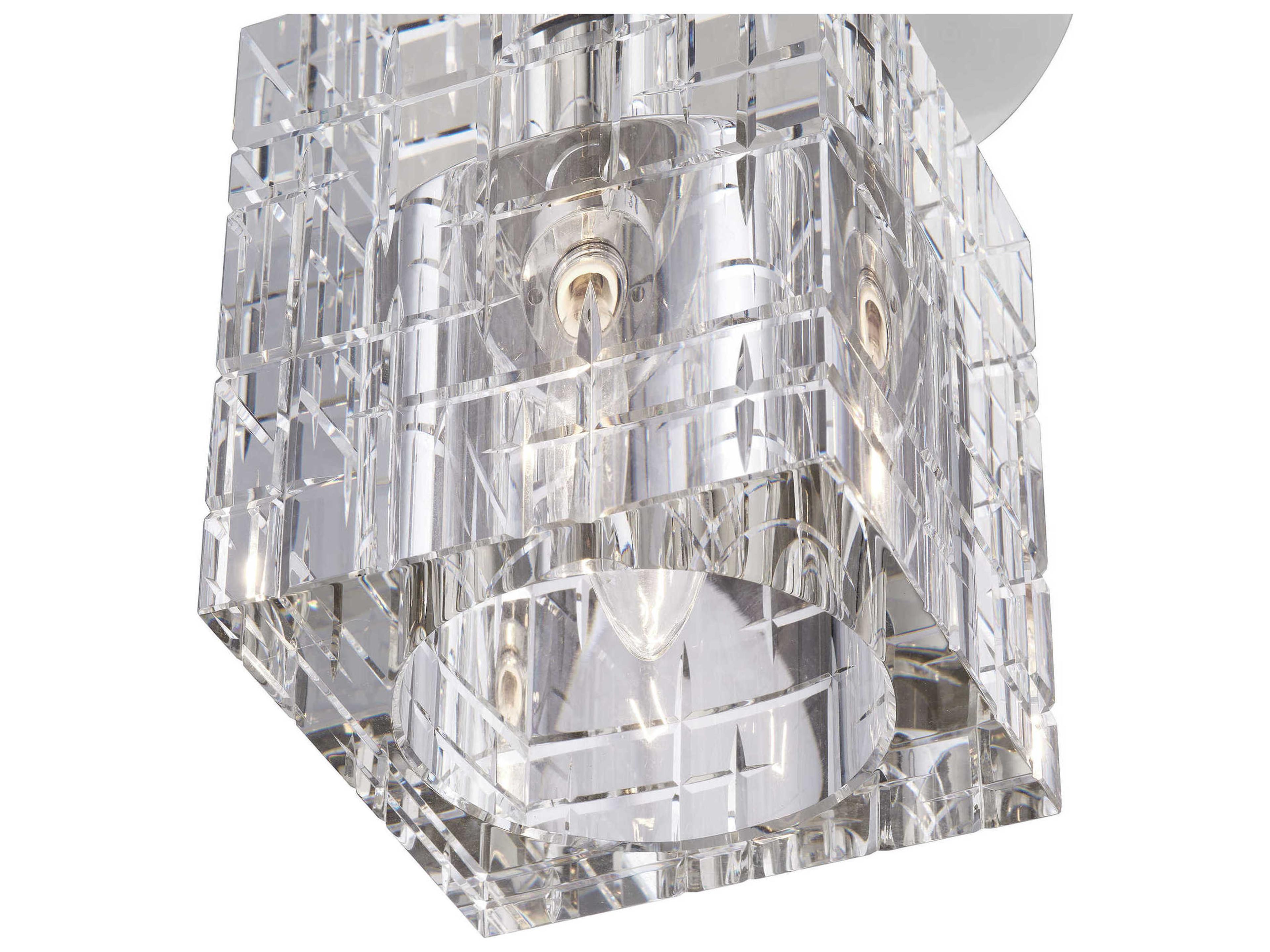 Livex Lighting Rotterdam 1-Light Polished Nickel Crystal Flush Mount