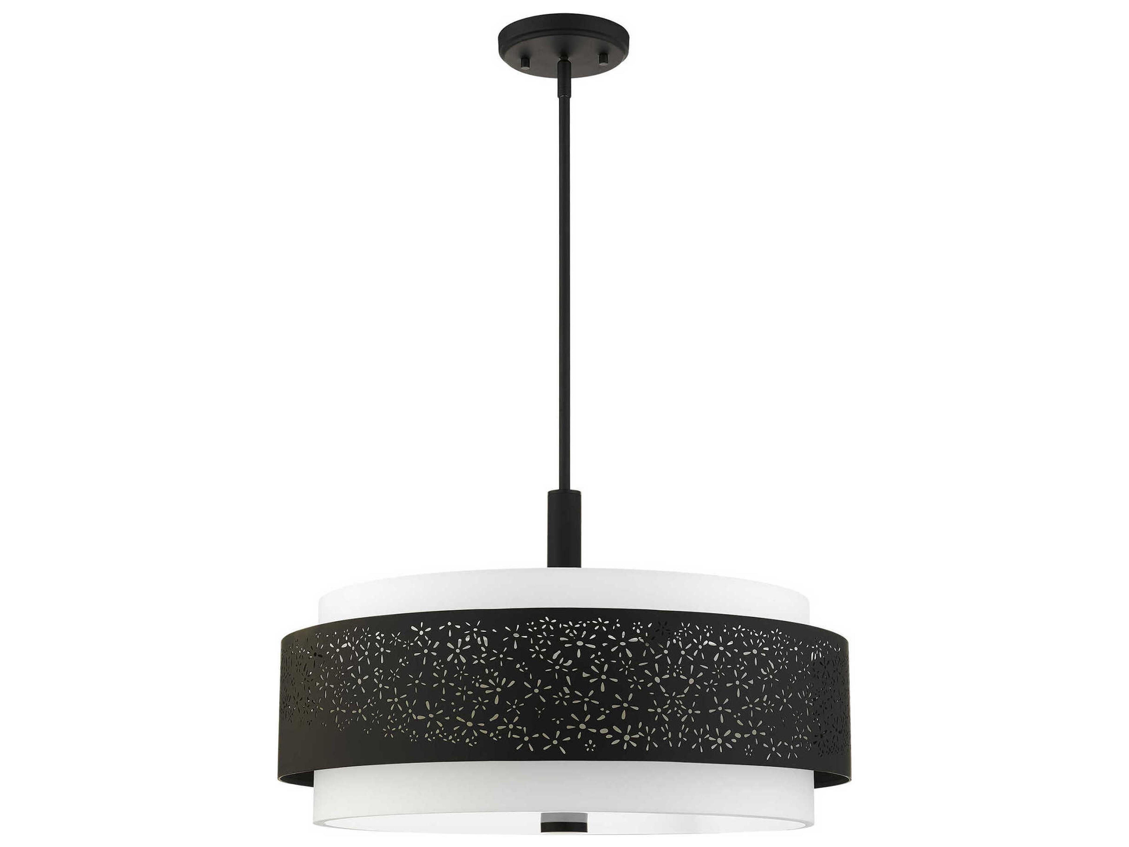 Livex Lighting Noria 5-Light Black Drum Chandelier