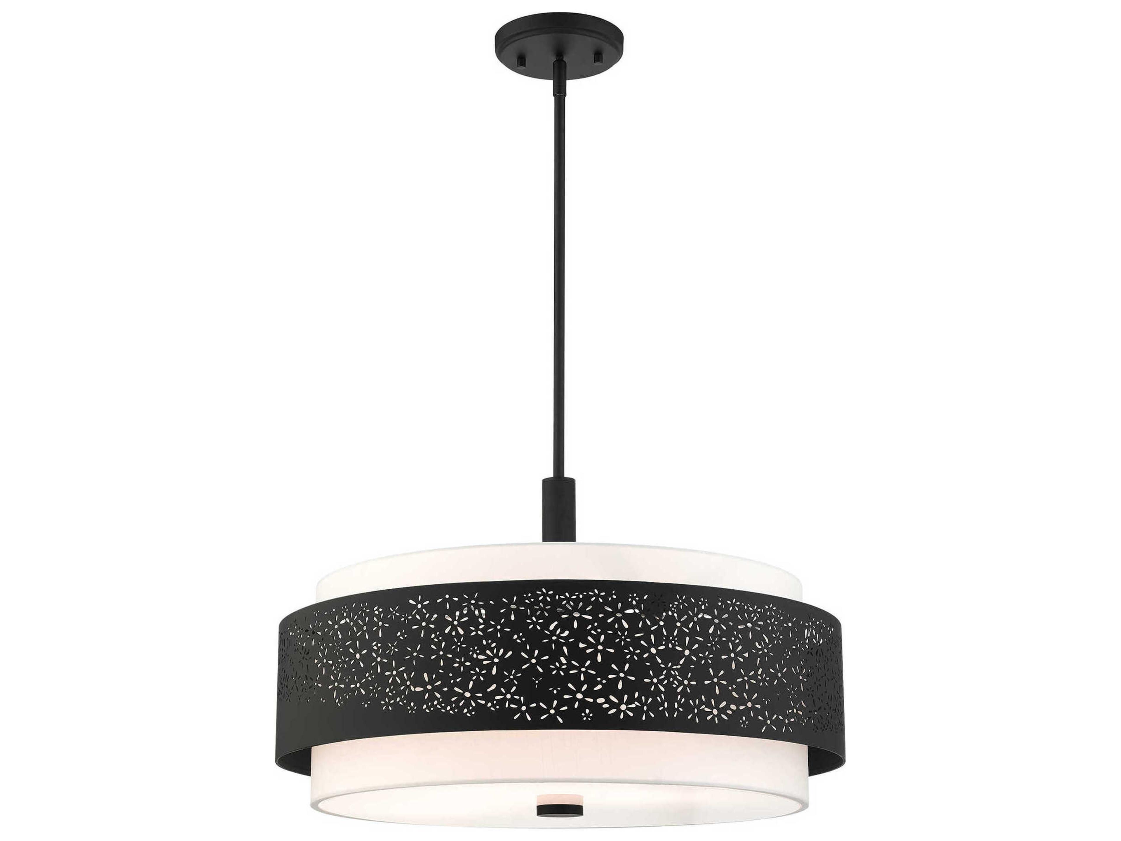 Livex Lighting Noria 5-Light Black Drum Chandelier