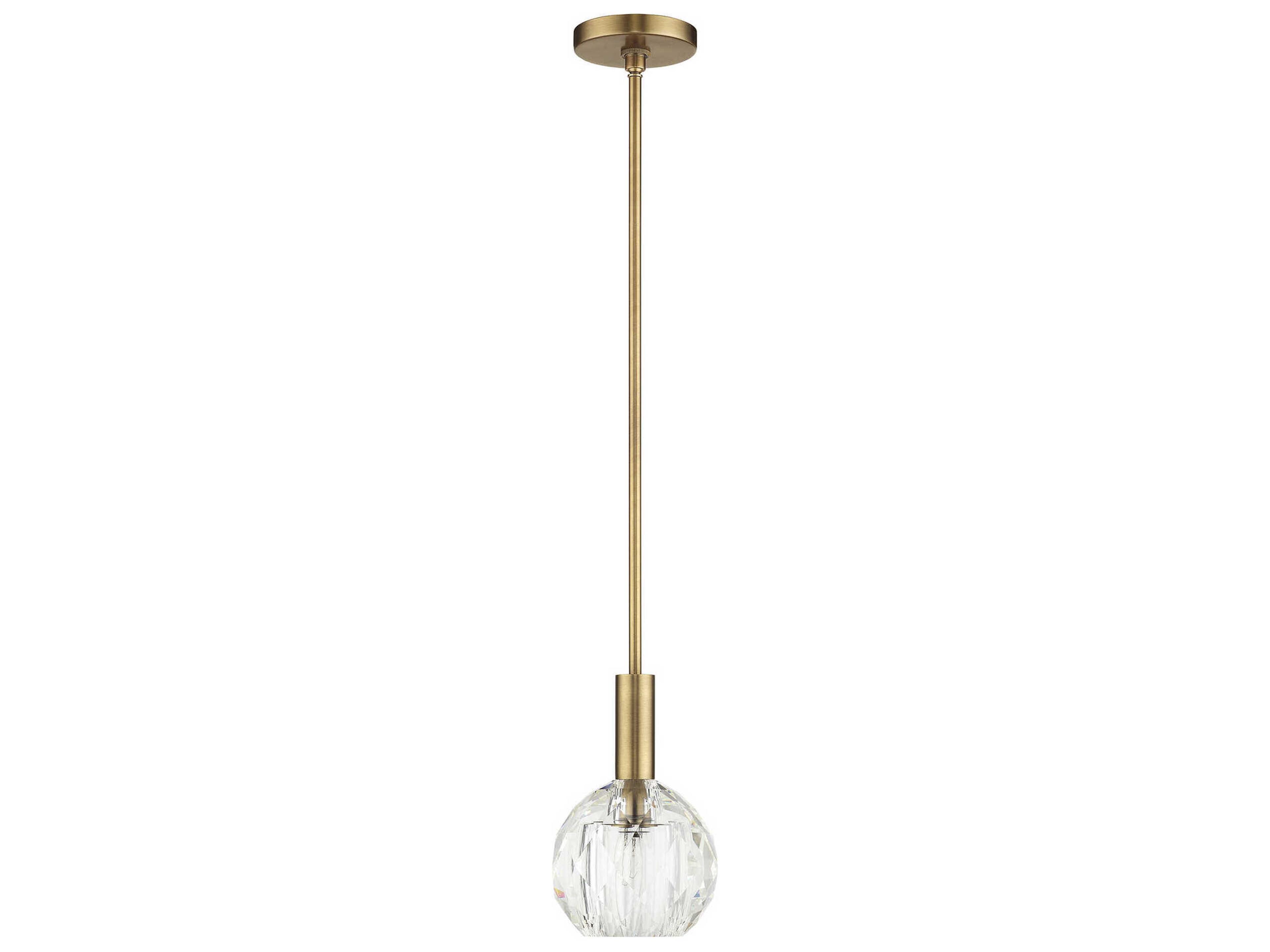 Whitfield 1-Light Natural Brass Mini Pendant