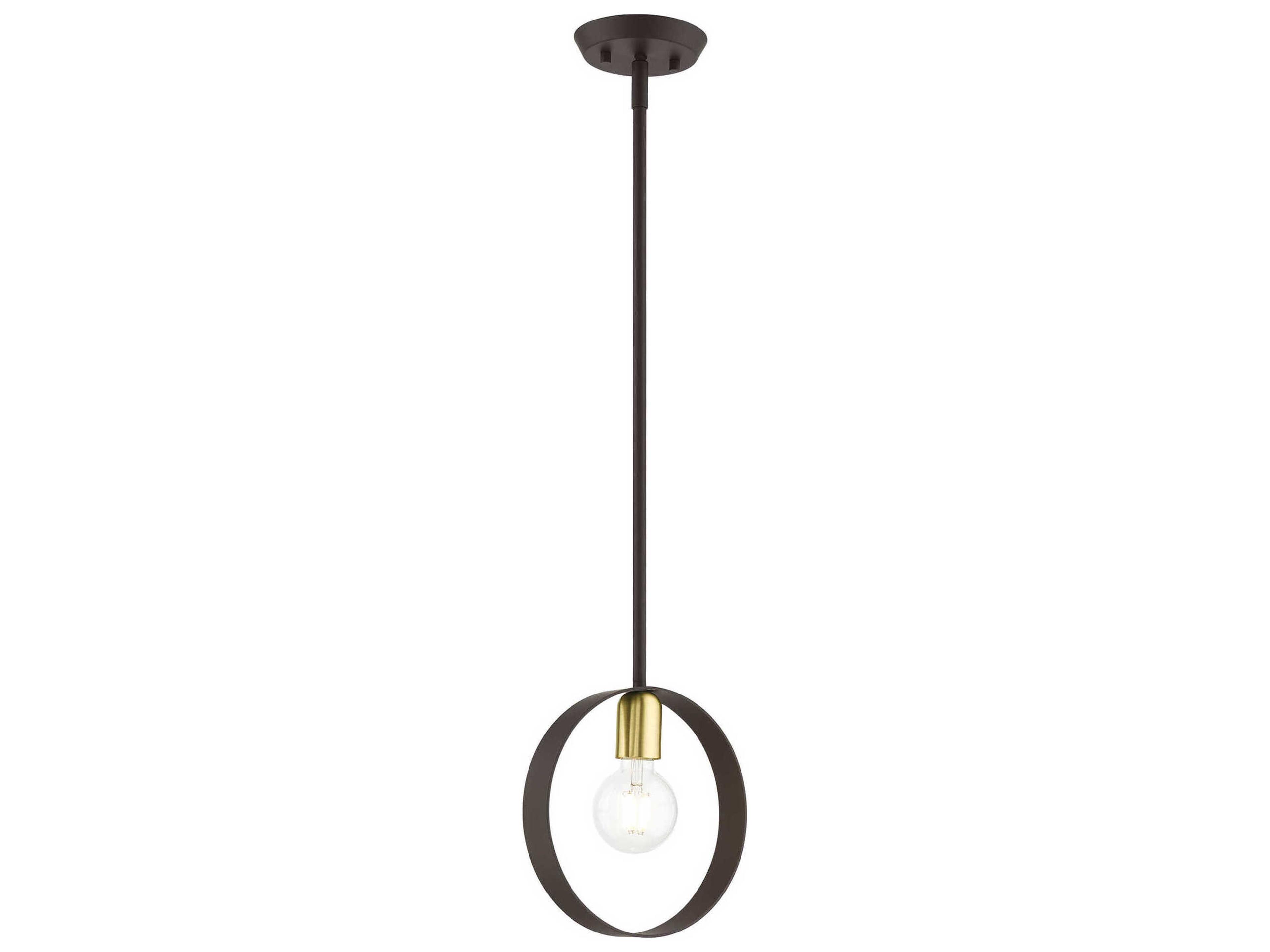 Modesto 1-Light Bronze Round Mini Pendant