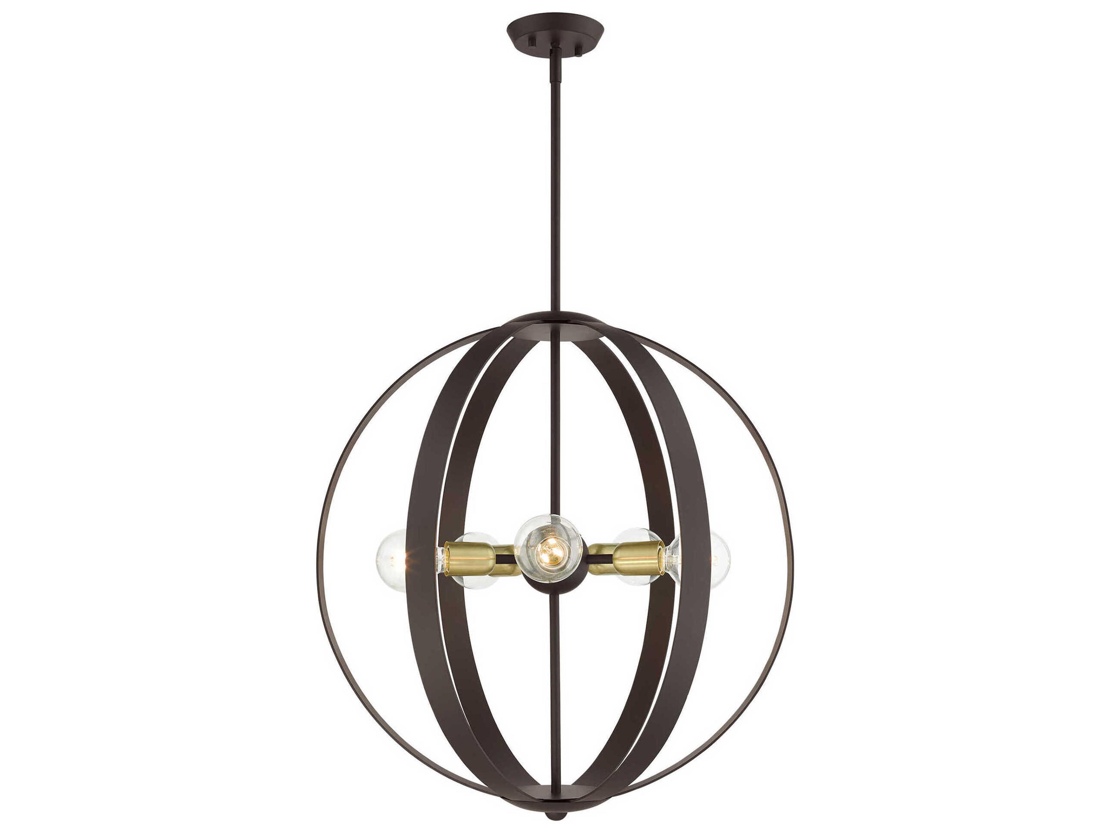 Modesto 5-Light Bronze Round Pendant