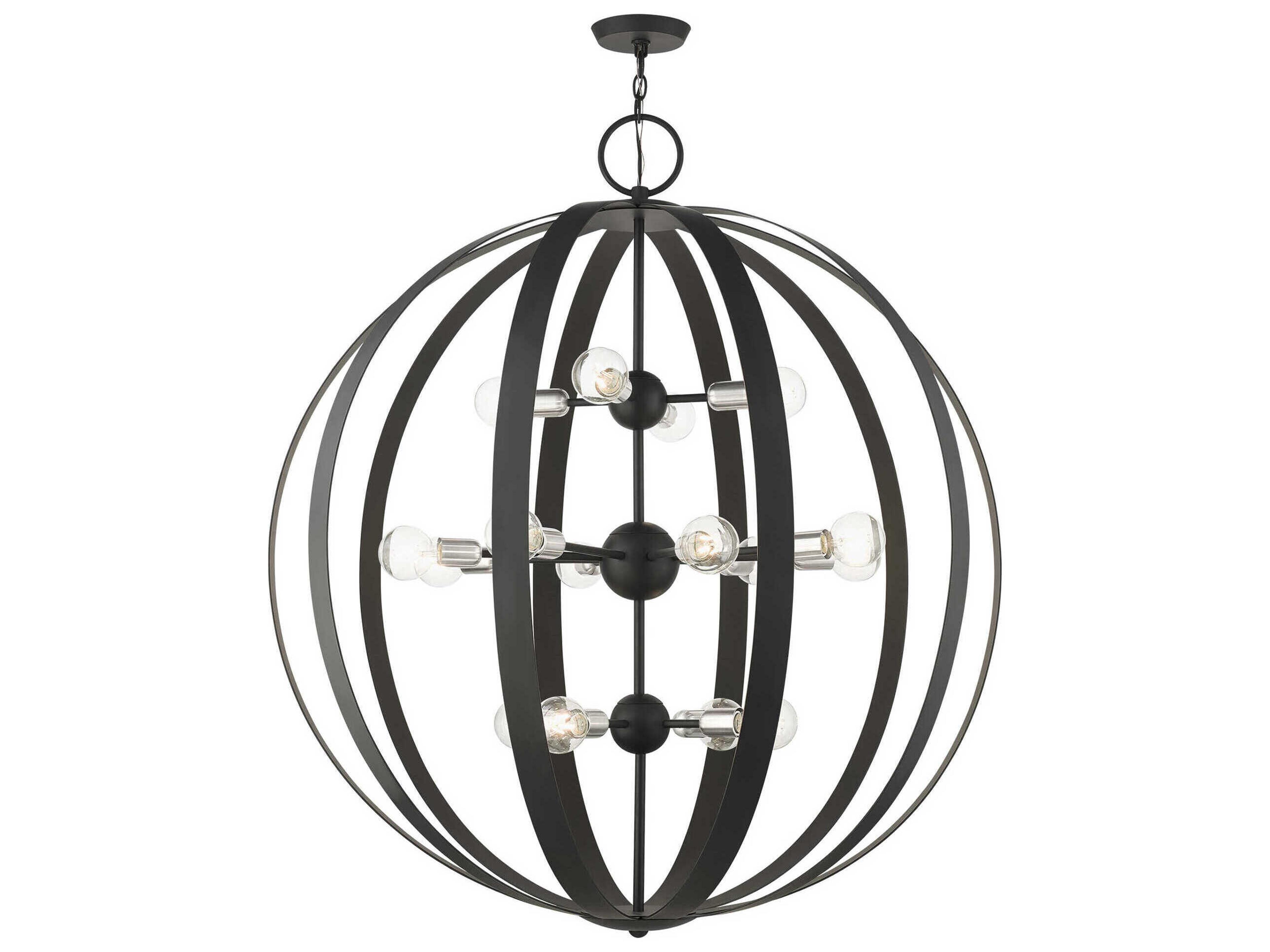 Modesto 16-Light6-Light Black Round Chandelier