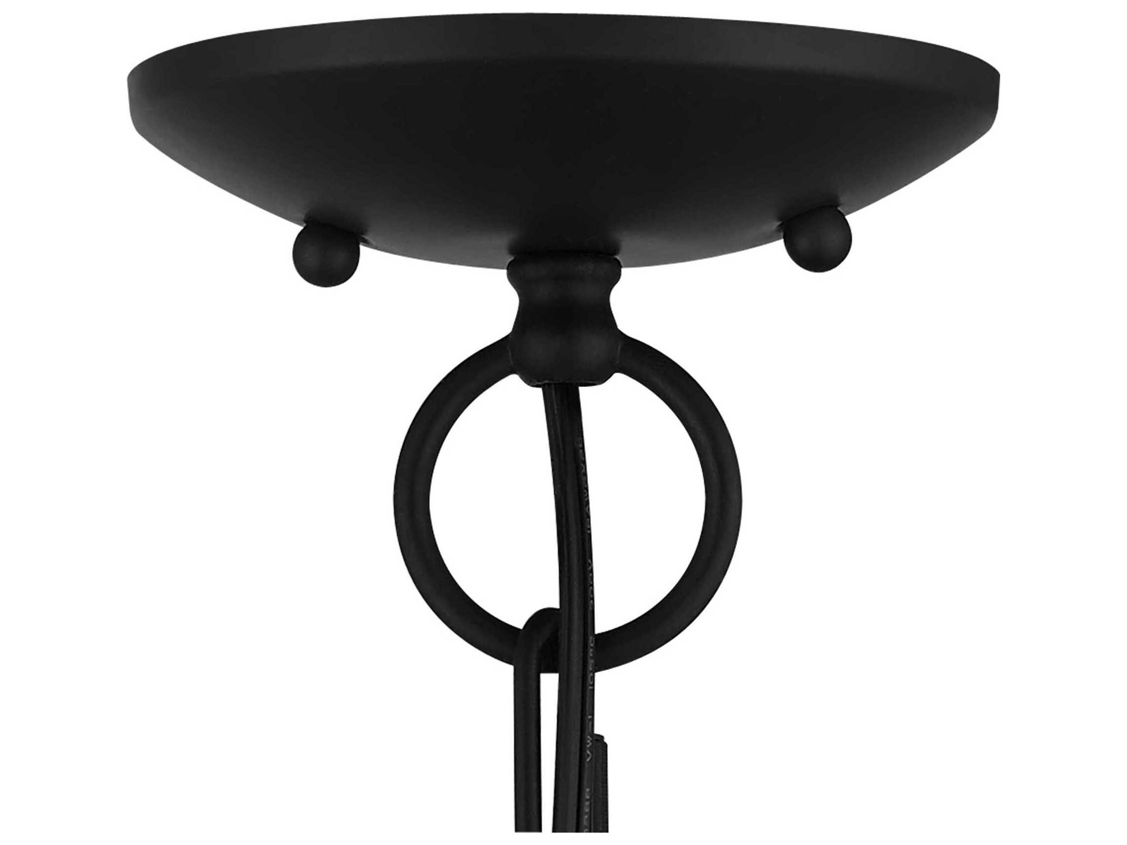 Livex Lighting Milania 4-Light Black Brushed Nickel Candelabra Chandelier