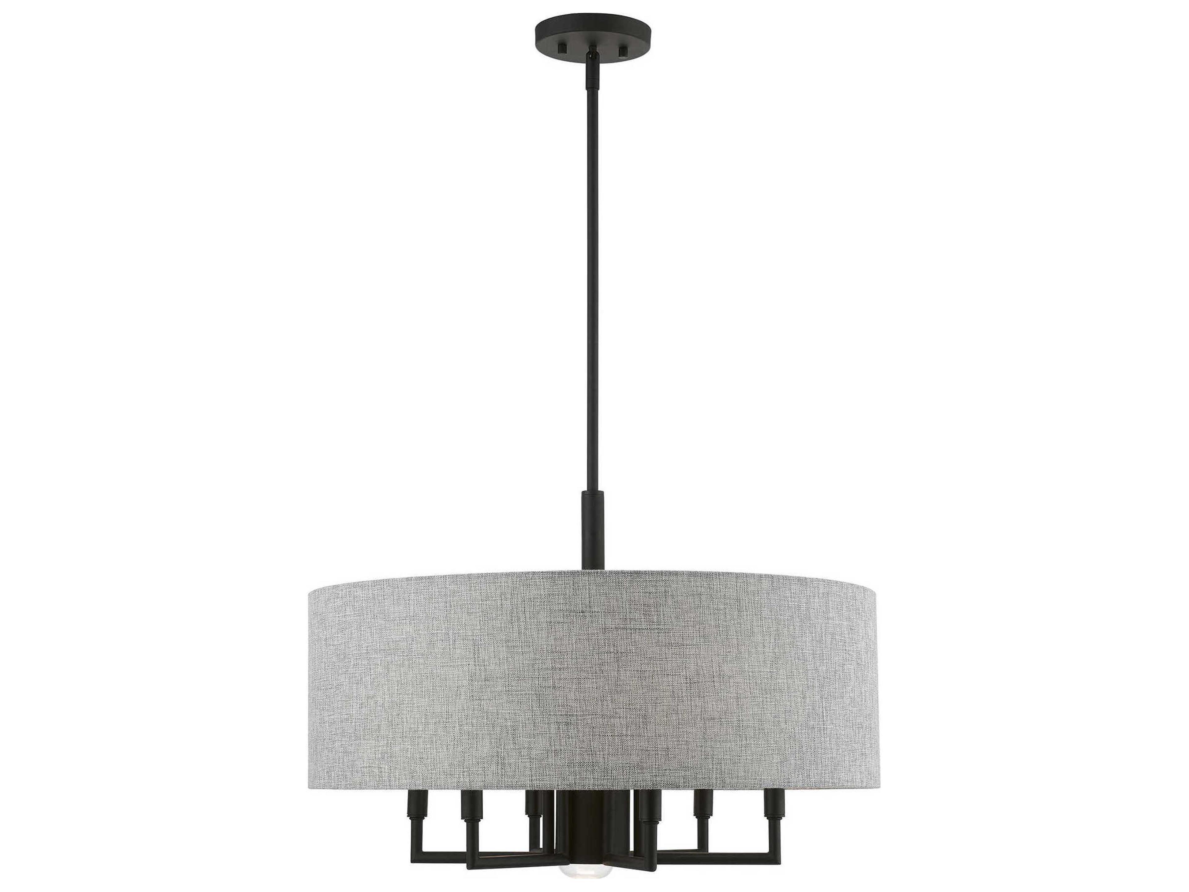 Livex Lighting Dakota 7-Light Black Drum Chandelier