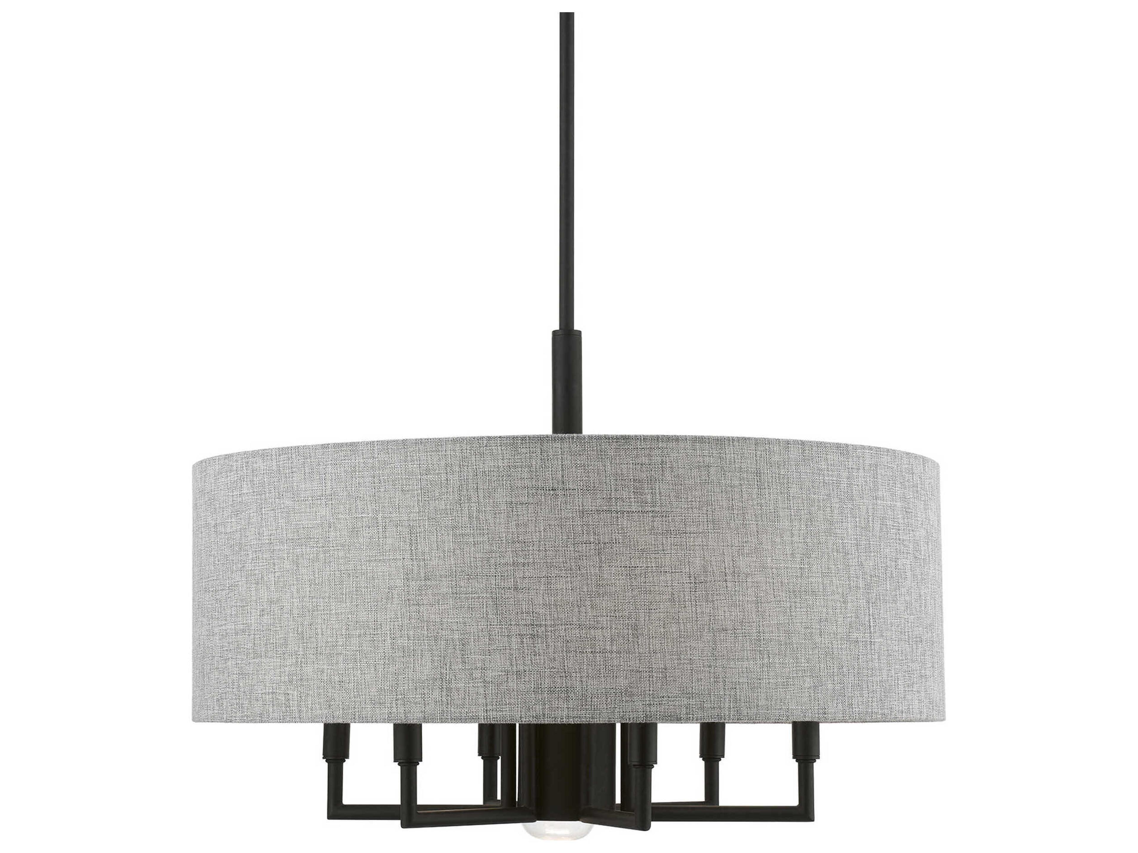 Livex Lighting Dakota 7-Light Black Drum Chandelier