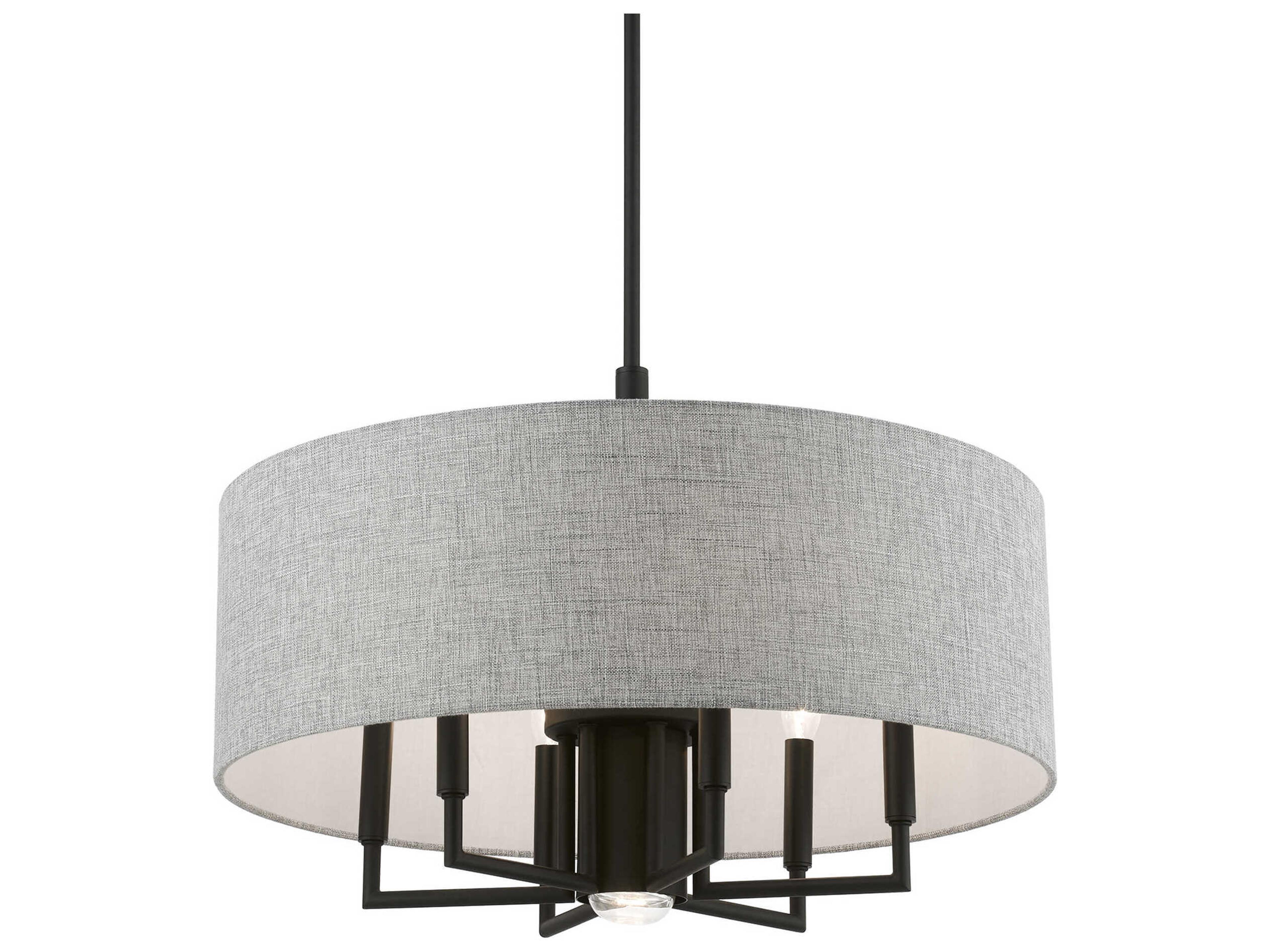 Livex Lighting Dakota 7-Light Black Drum Chandelier
