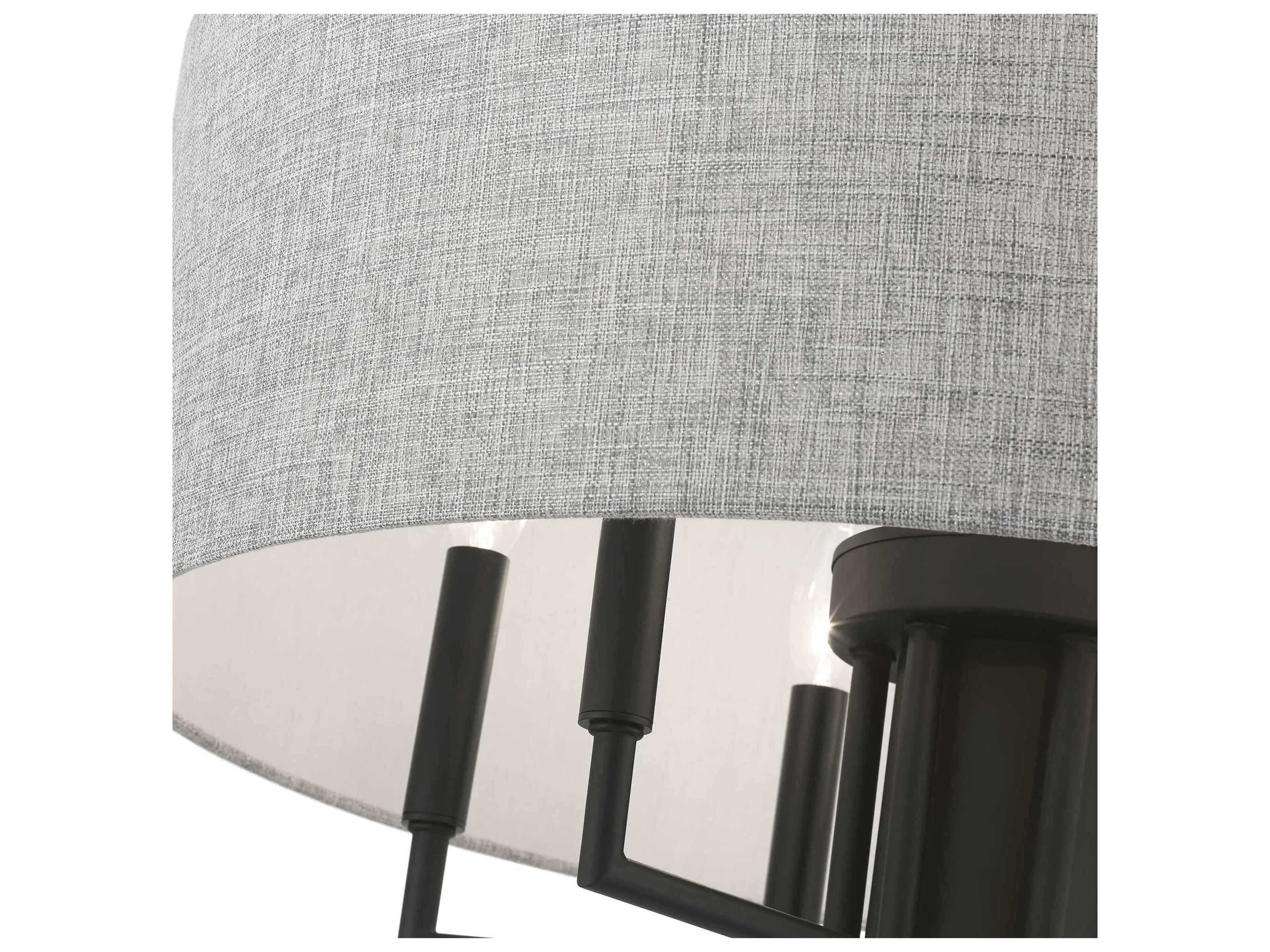 Livex Lighting Dakota 7-Light Black Drum Chandelier