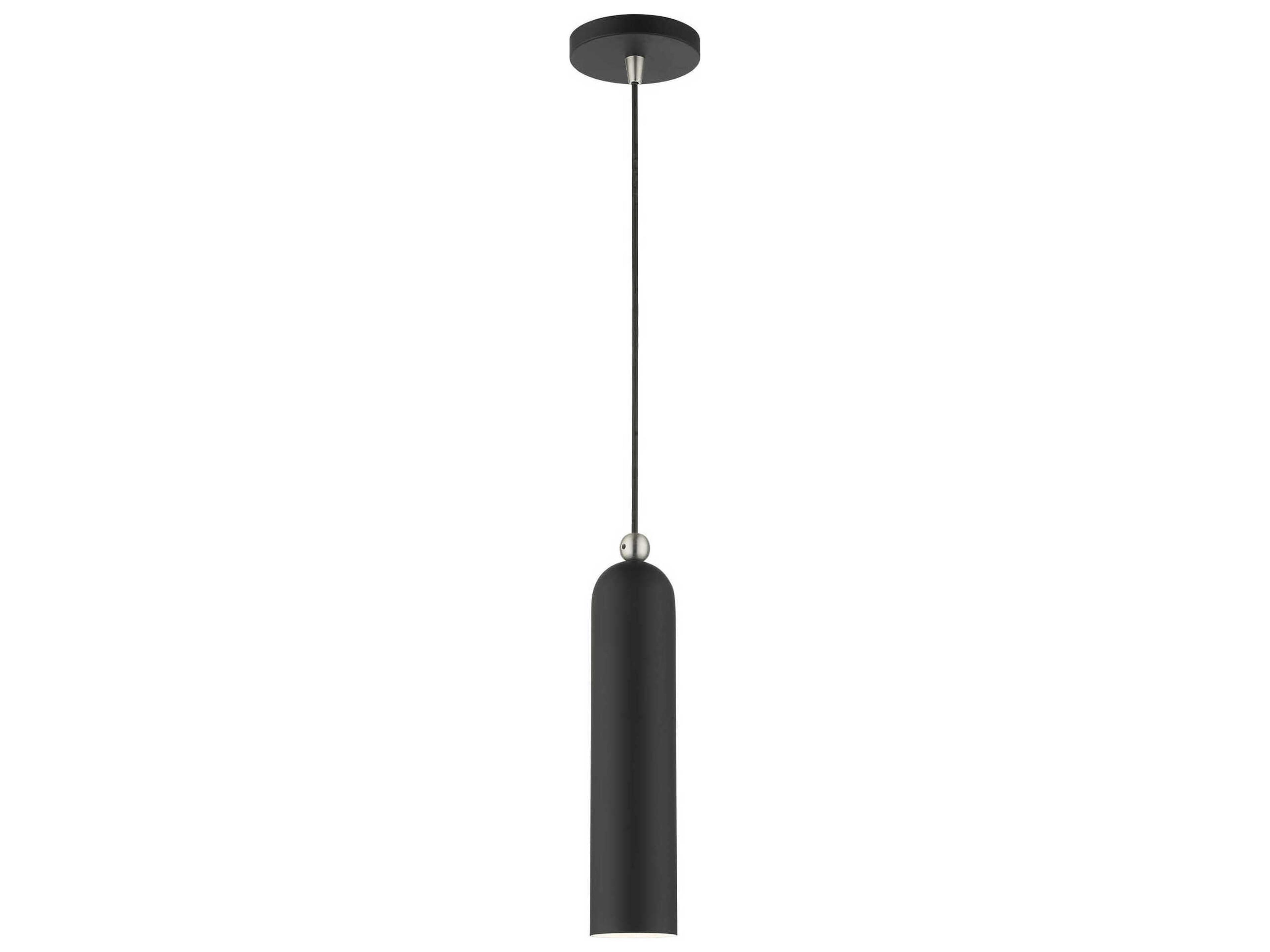 Ardmore 1-Light Black Cylinder Mini Pendant