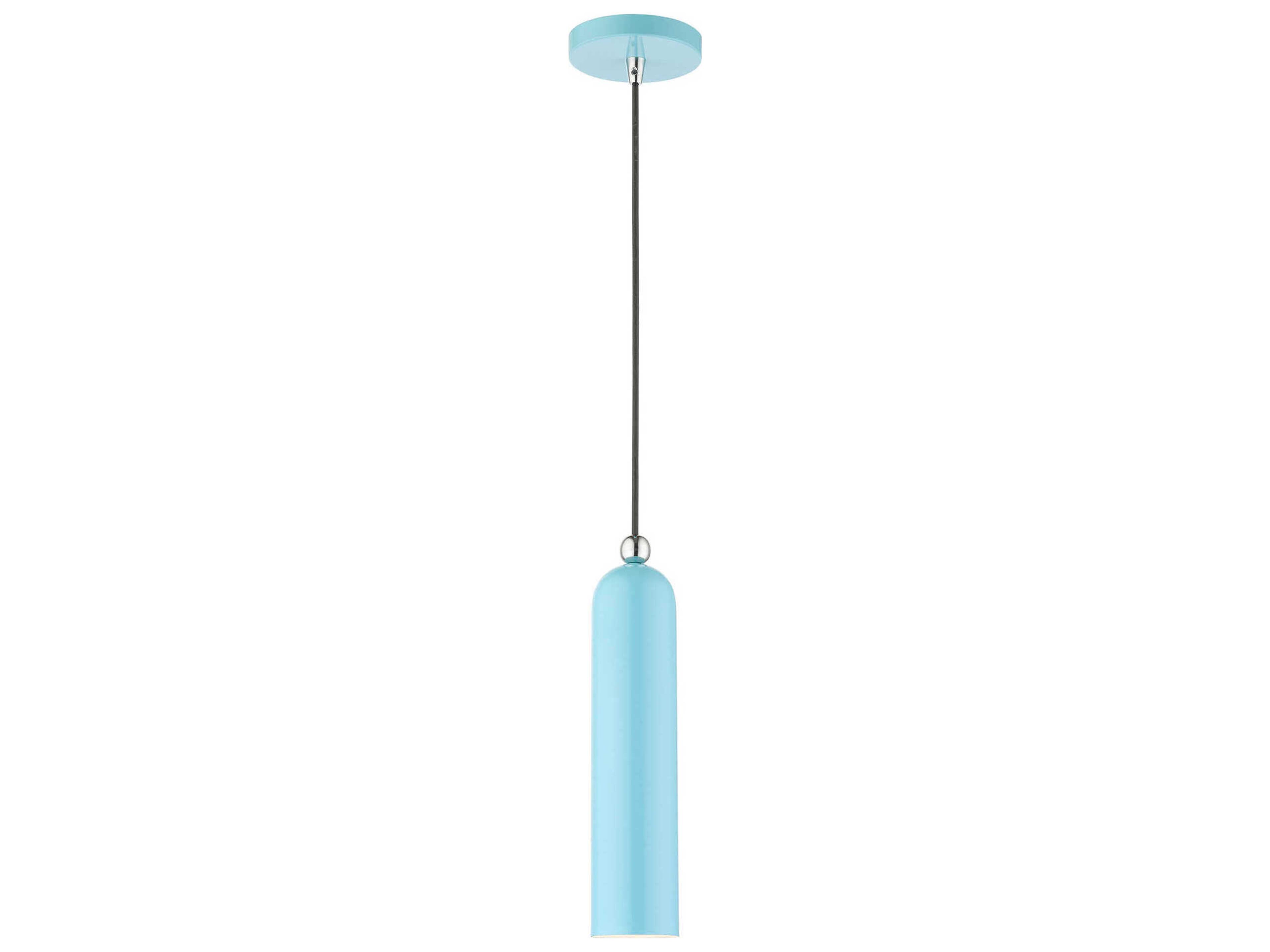 Ardmore 1-Light Shiny Baby Blue Cylinder Mini Pendant