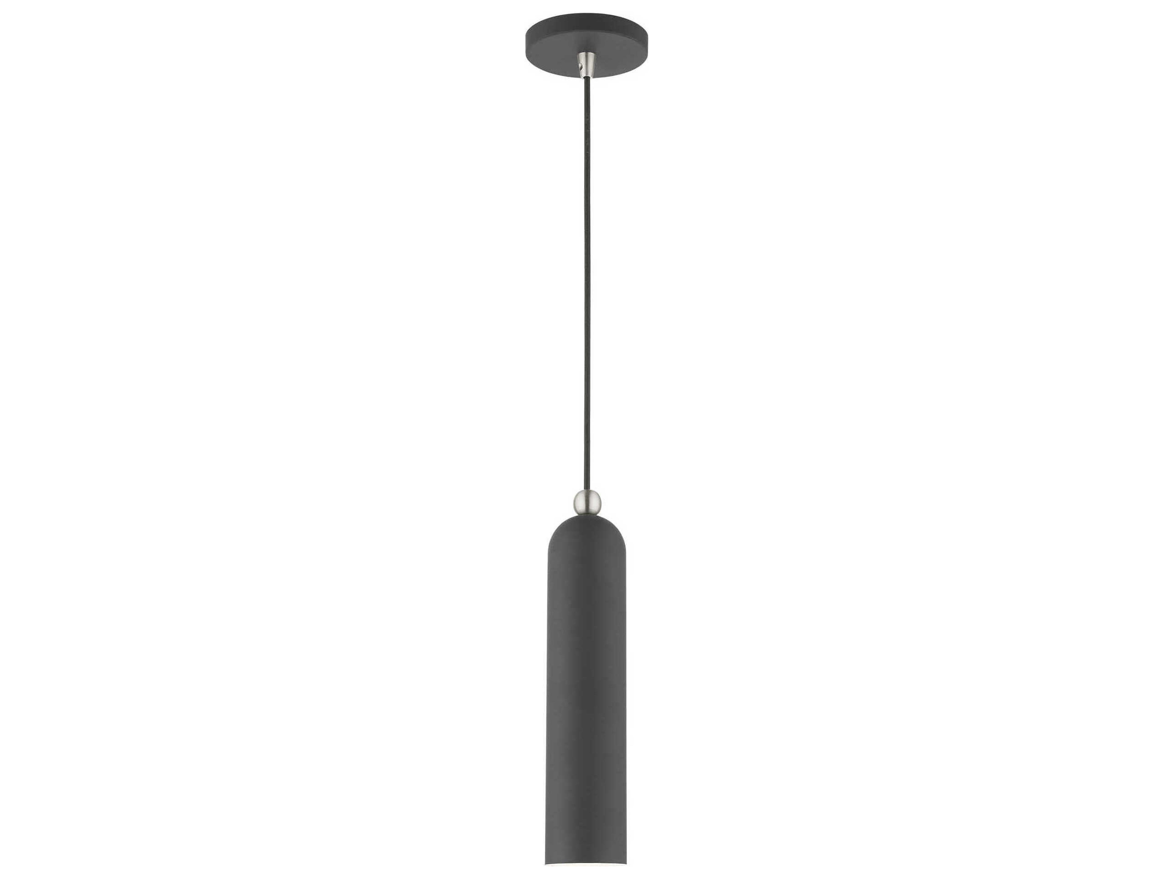 Ardmore 1-Light Scandinavian Gray Cylinder Mini Pendant