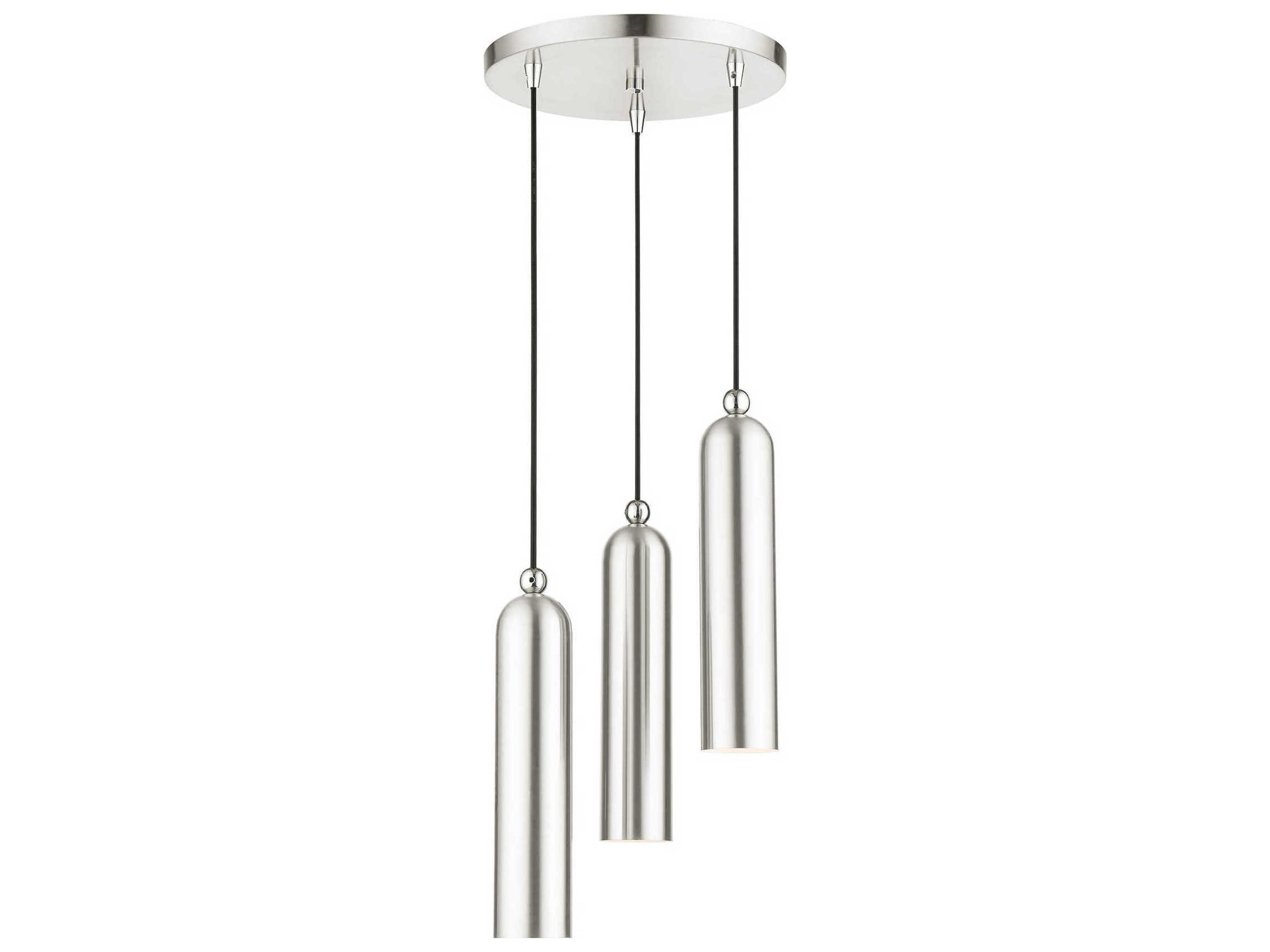 Ardmore 3-Light Brushed Nickel Cylinder Pendant