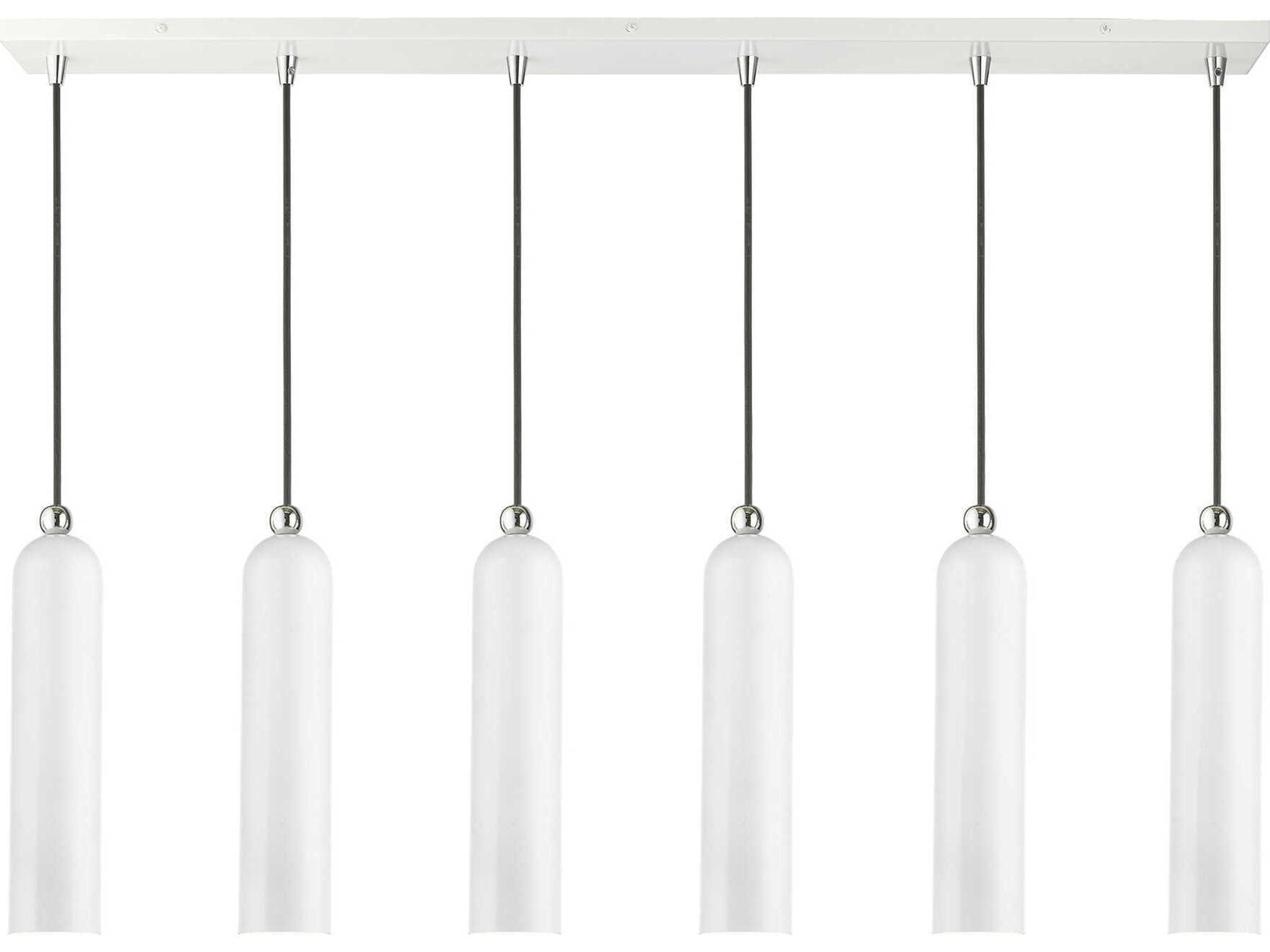 Ardmore 6-Light Shiny White Bell Linear Island Pendant