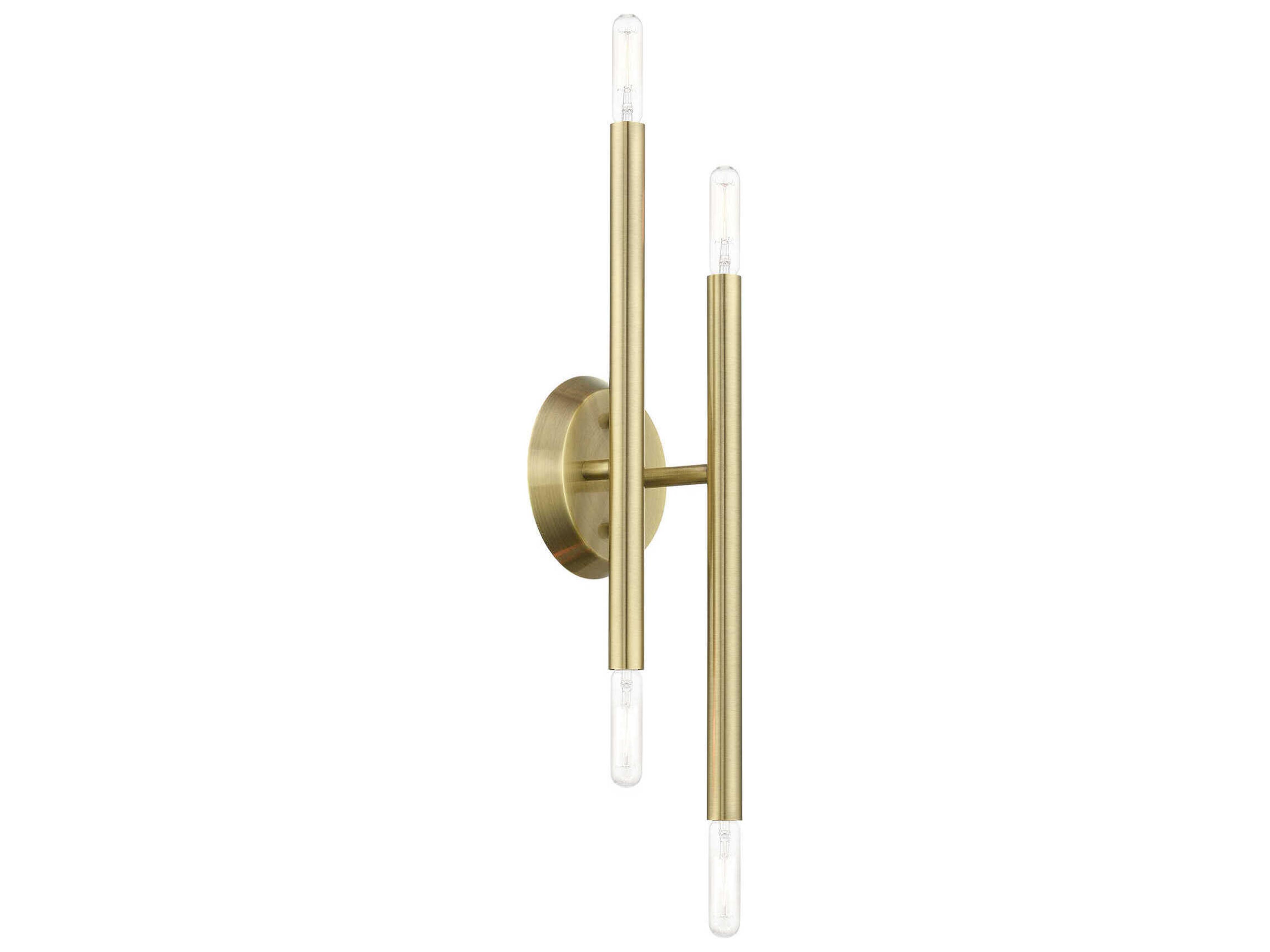 Livex Lighting Soho 4-Light Antique Brass Wall Sconce