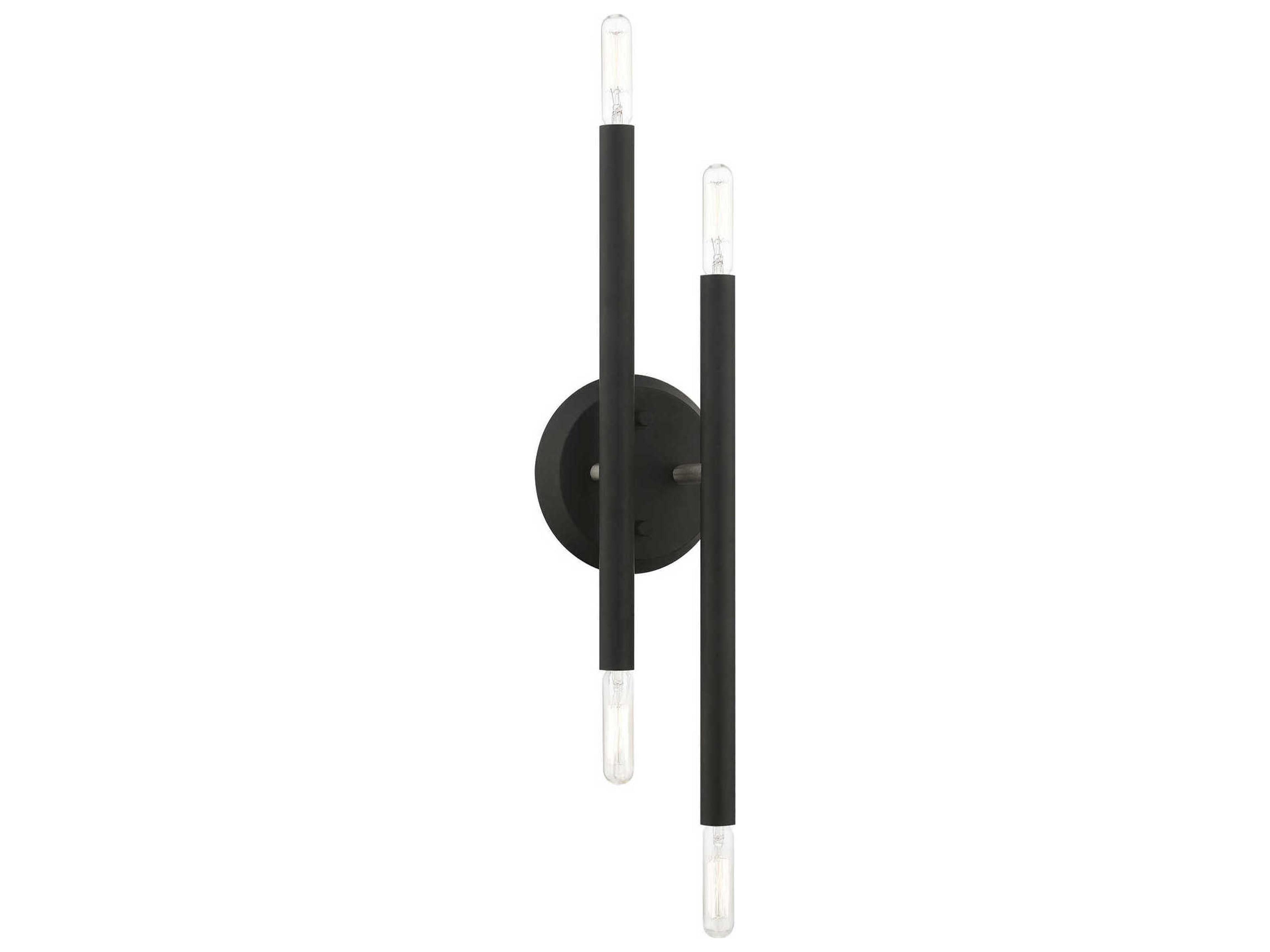 Soho 4-Light Black Brushed Nickel Wall Sconce