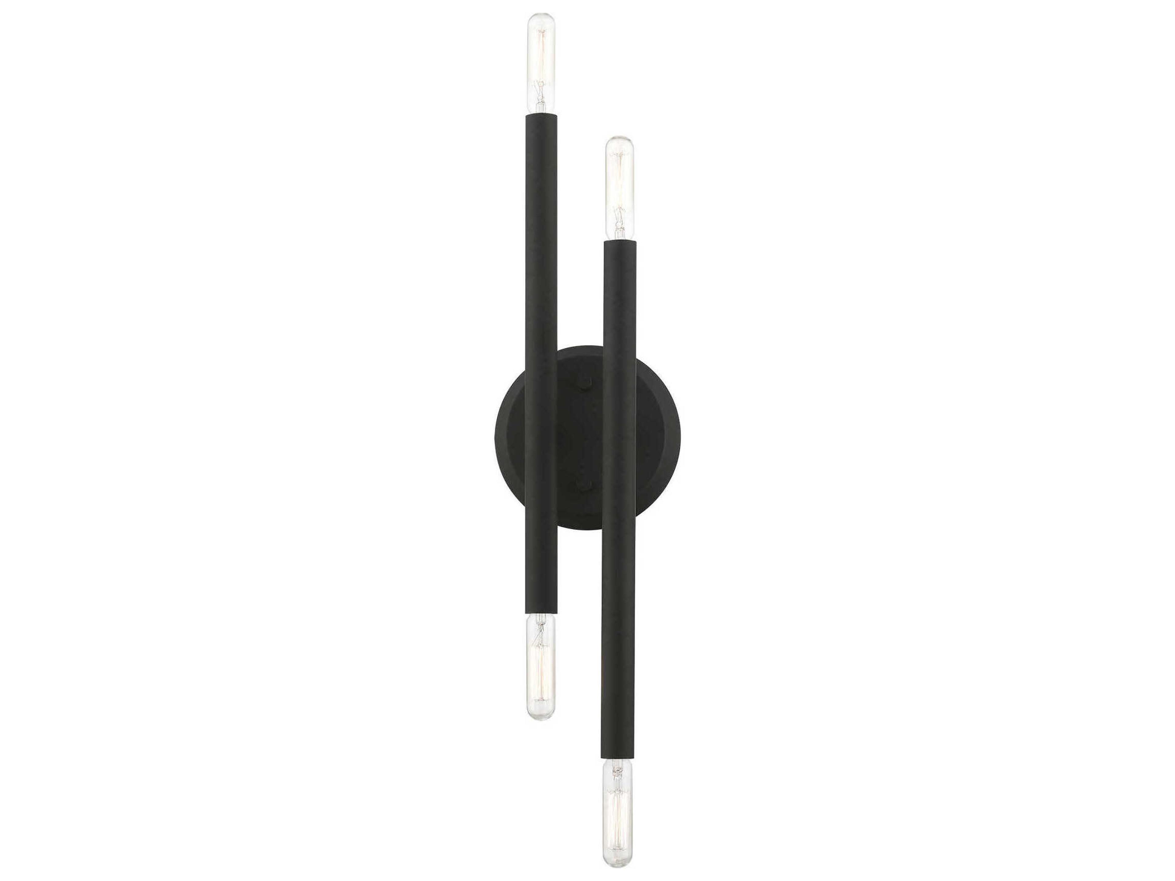 Livex Lighting Soho 4-Light Black Brushed Nickel Wall Sconce