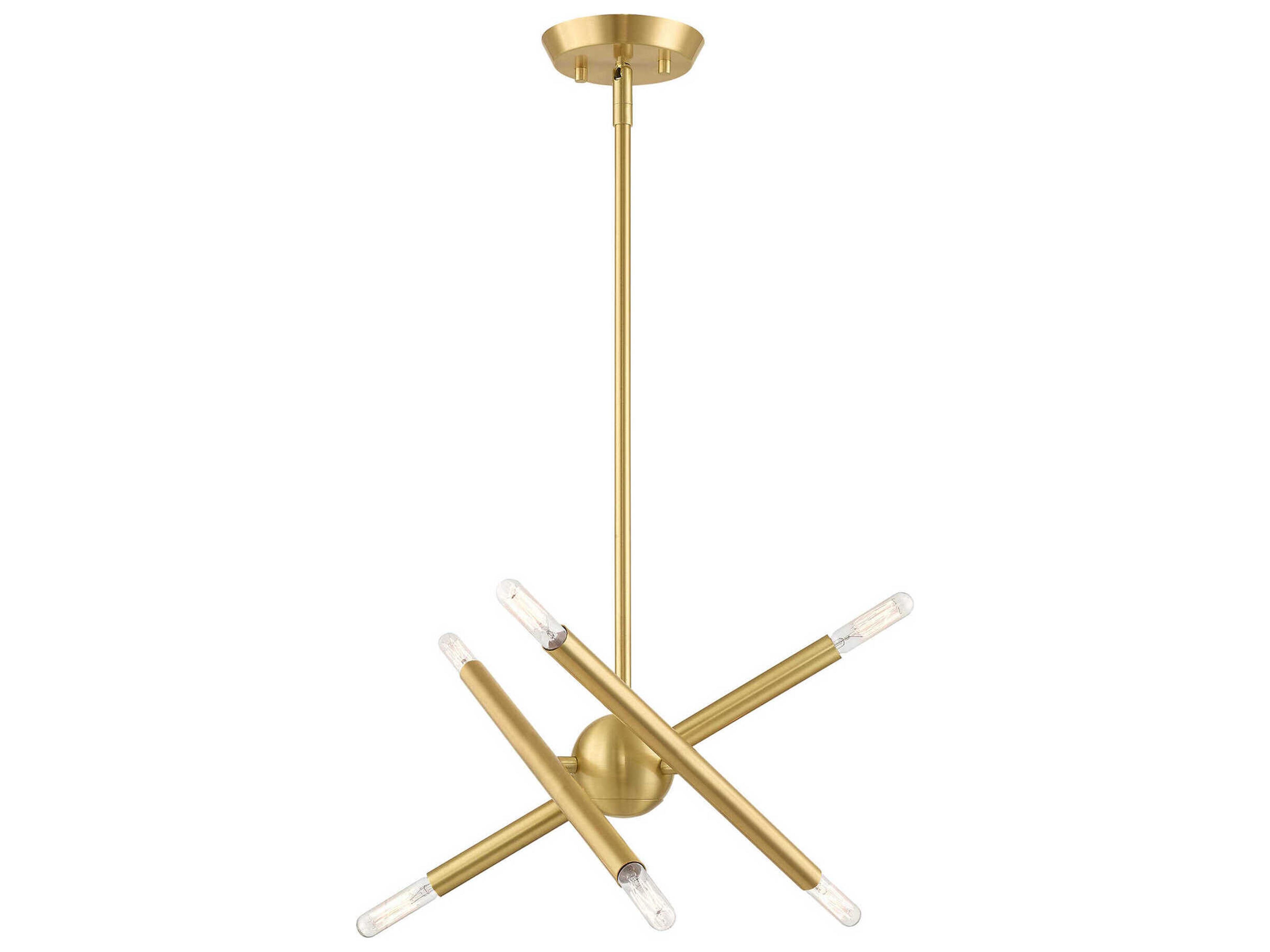 Soho 6-Light Satin Brass Candelabra Chandelier