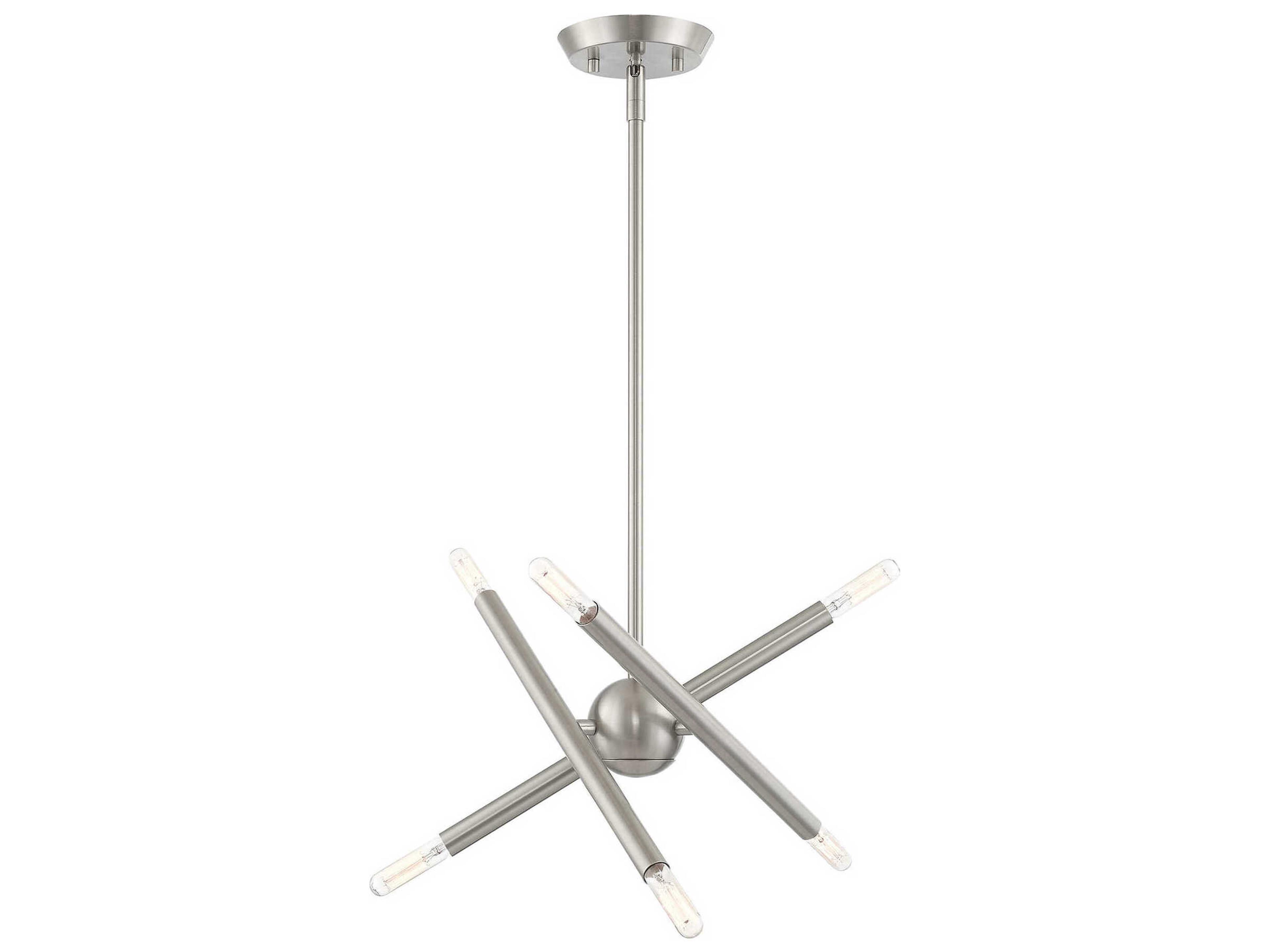 Soho 6-Light Brushed Nickel Candelabra Sputnik Chandelier