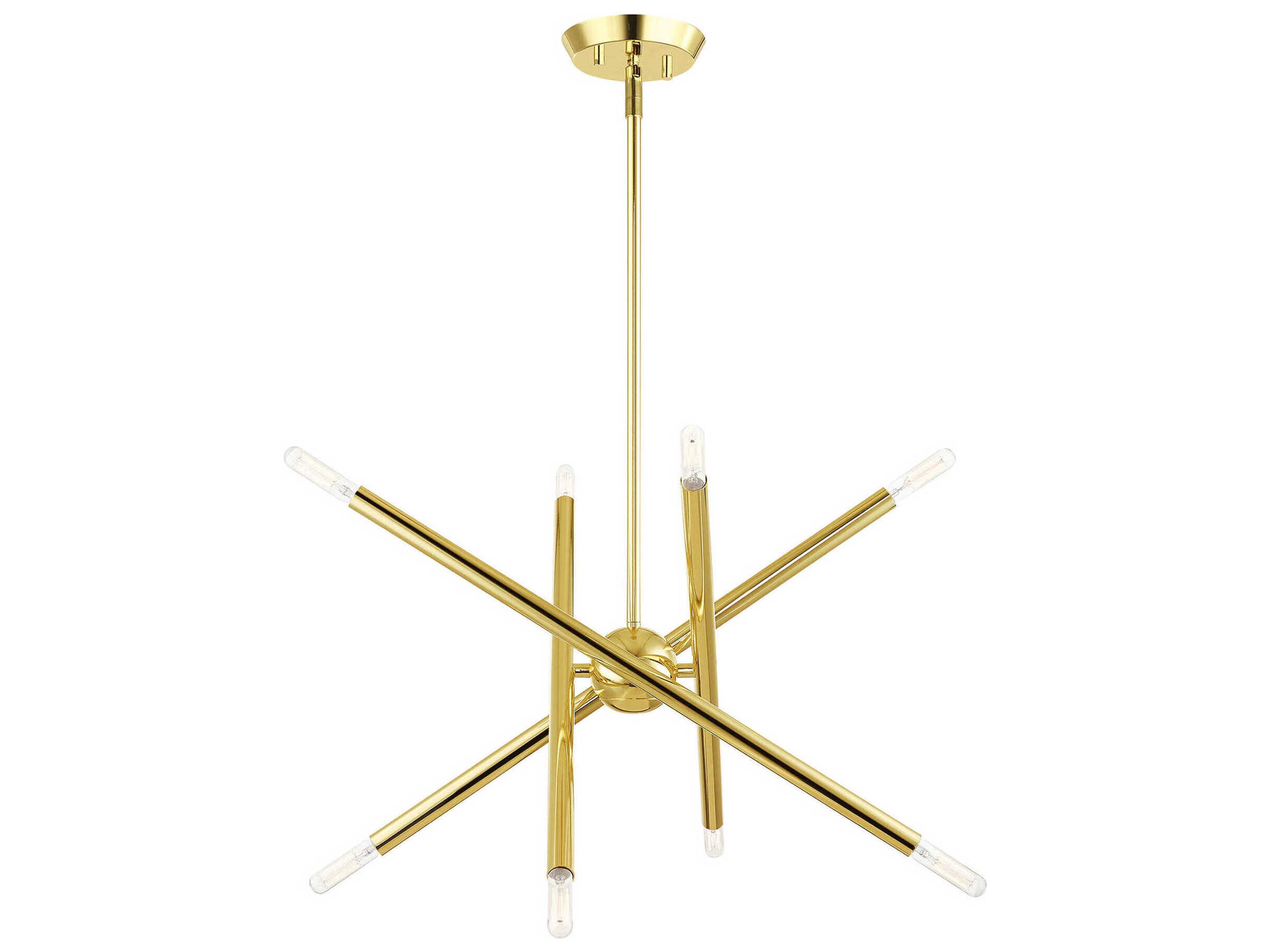 Soho 8-Light Polished Brass Candelabra Sputnik Chandelier