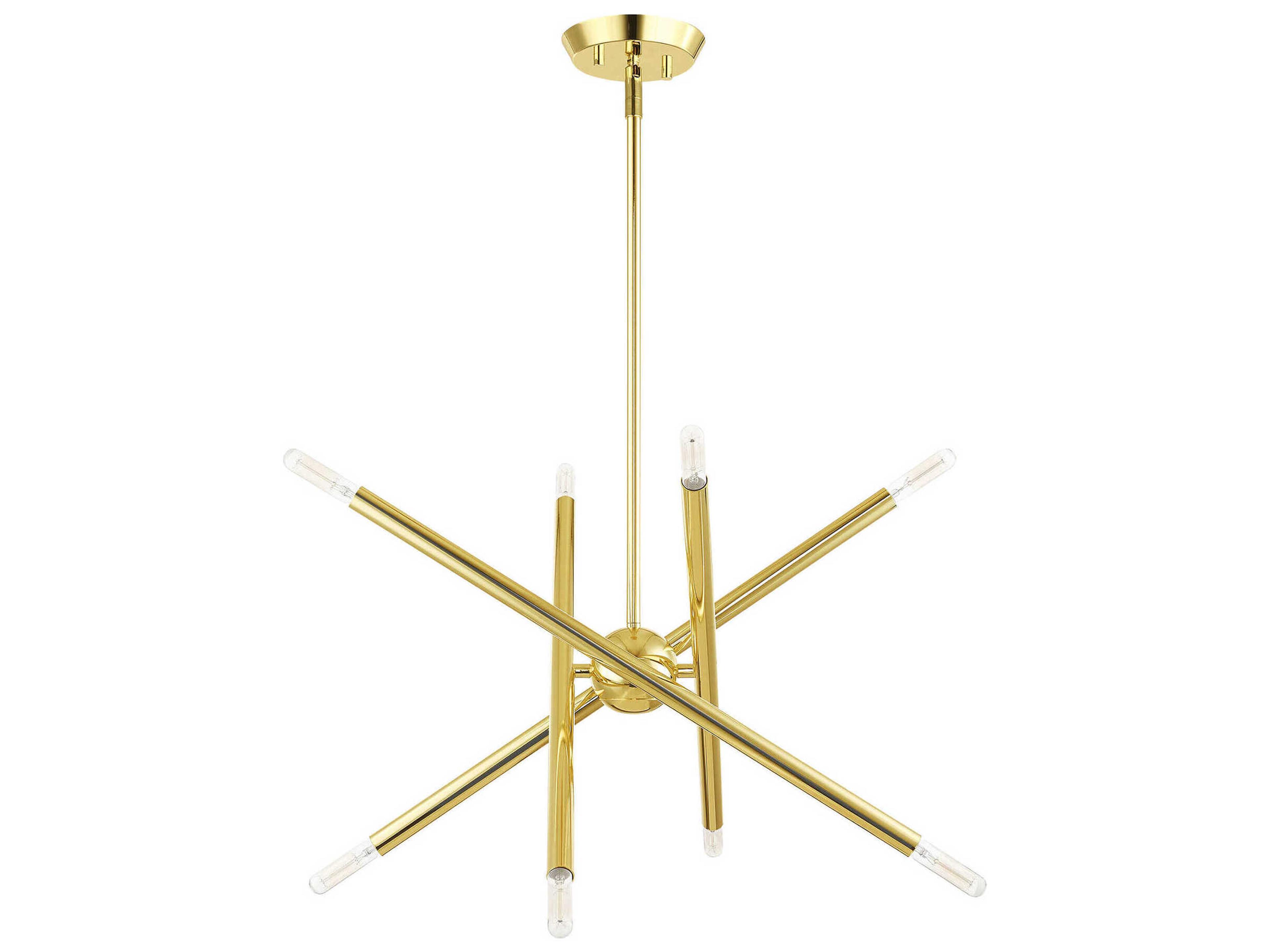Livex Lighting Soho 8-Light Polished Brass Candelabra Sputnik Chandelier