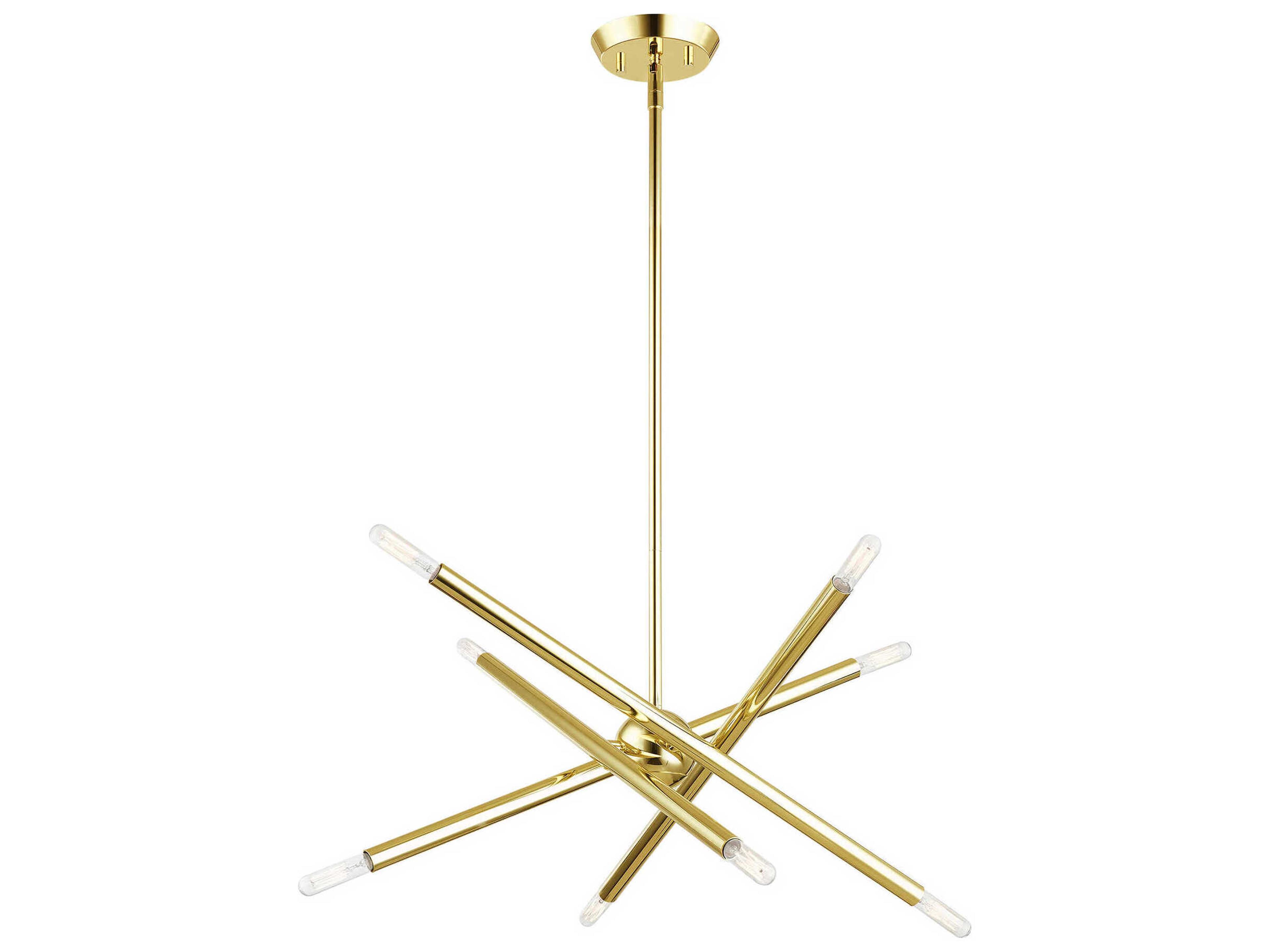 Livex Lighting Soho 8-Light Polished Brass Candelabra Sputnik Chandelier