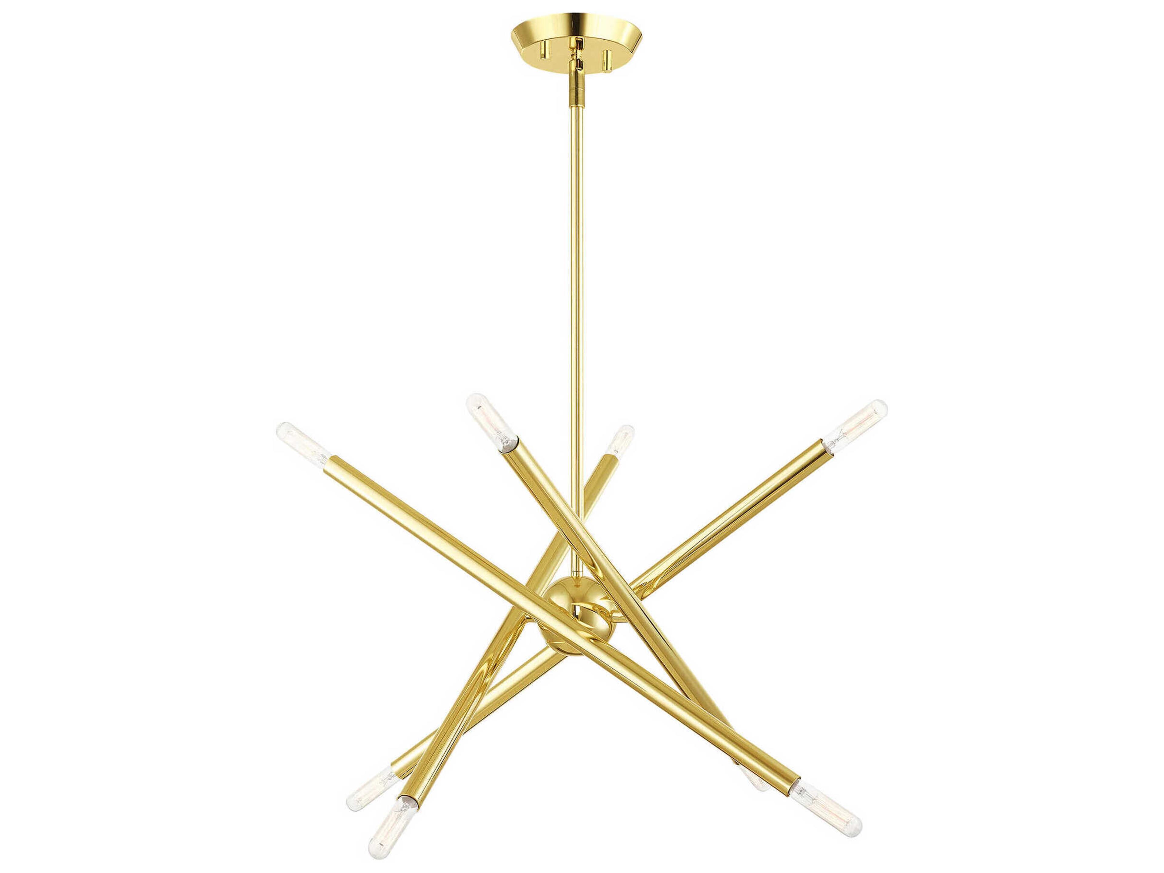 Livex Lighting Soho 8-Light Polished Brass Candelabra Sputnik Chandelier