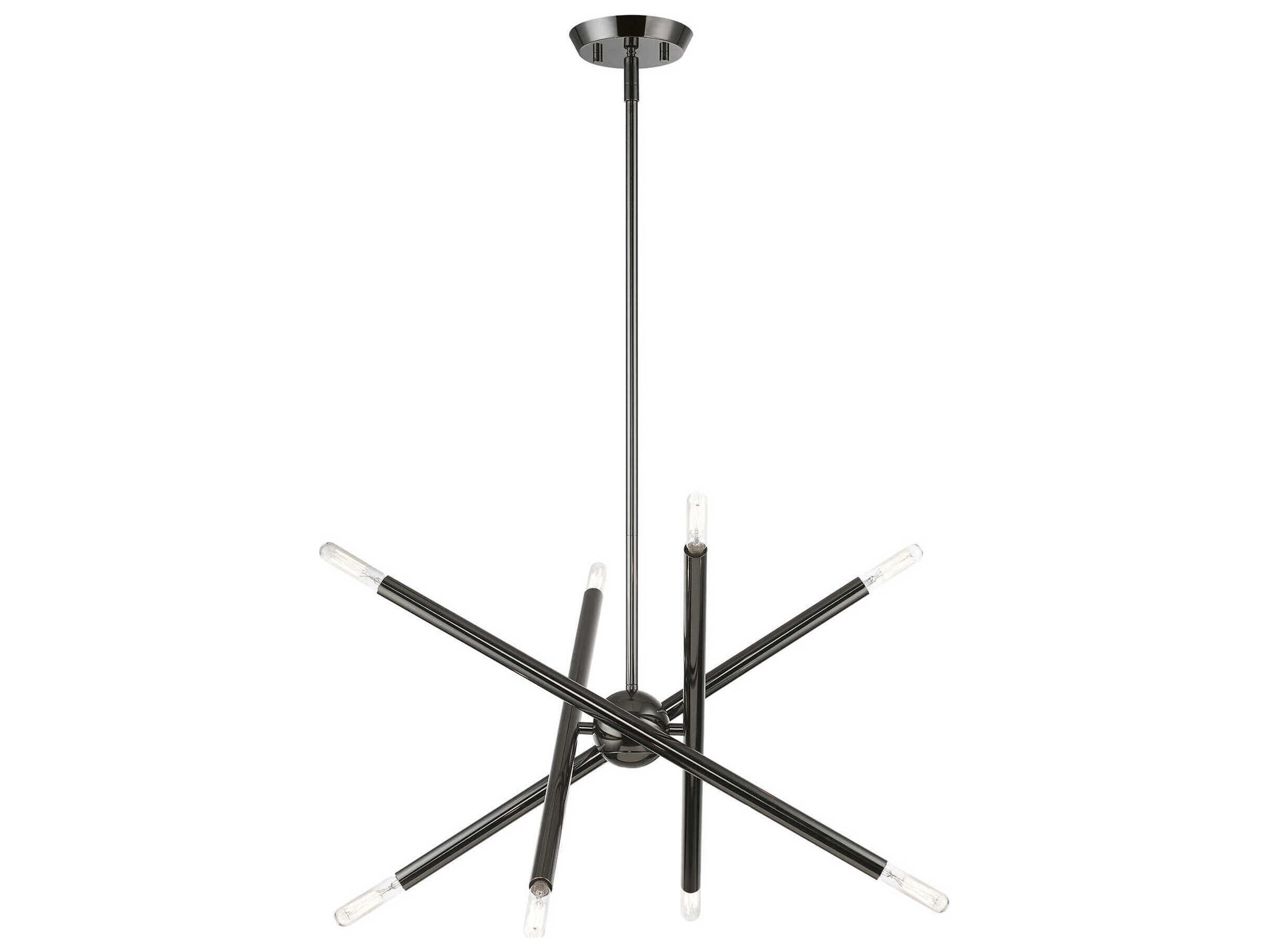 Soho 8-Light Black Chrome Linear Sputnik Pendant