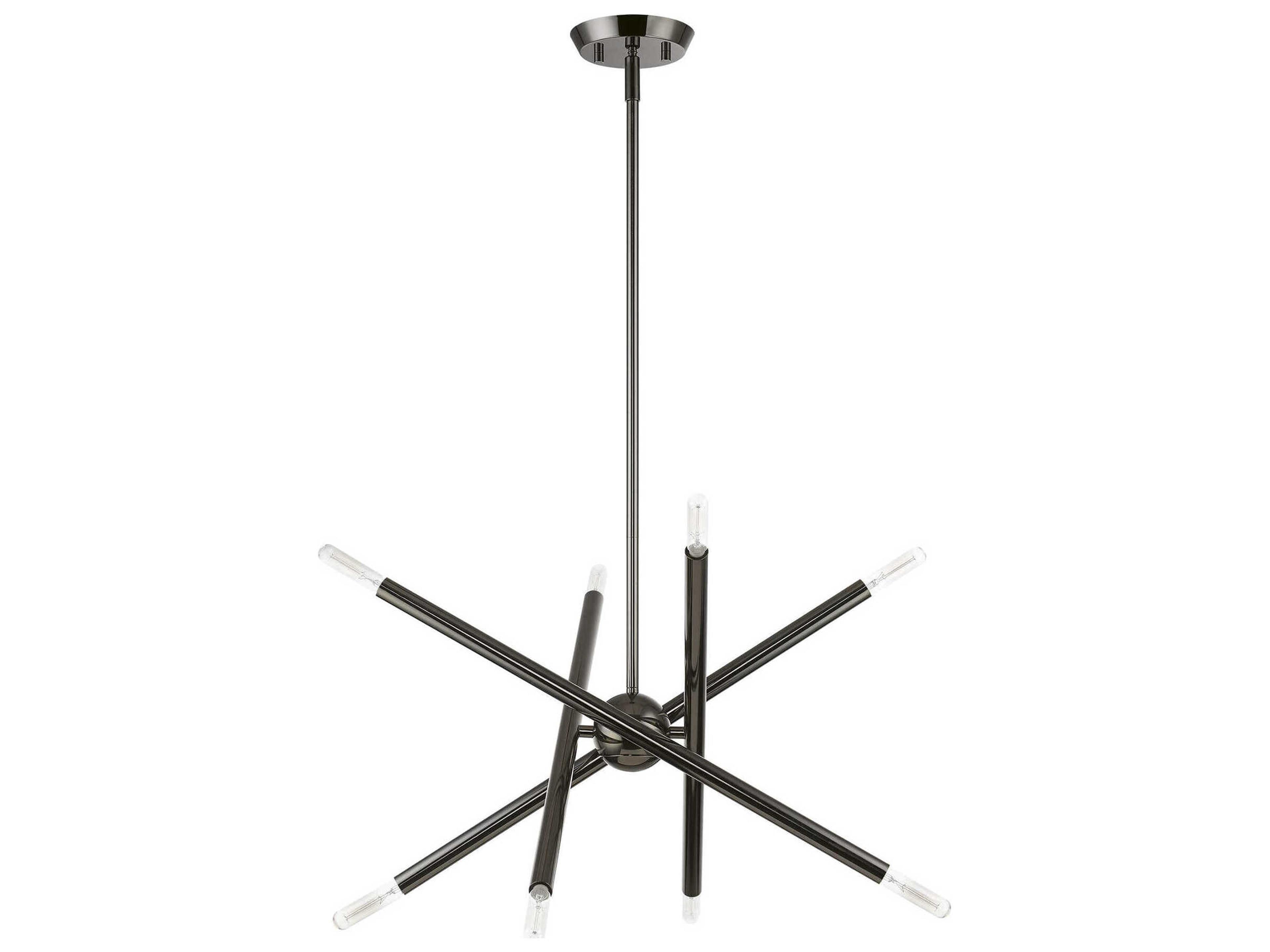 Livex Lighting Soho 8-Light Black Chrome Linear Sputnik Pendant