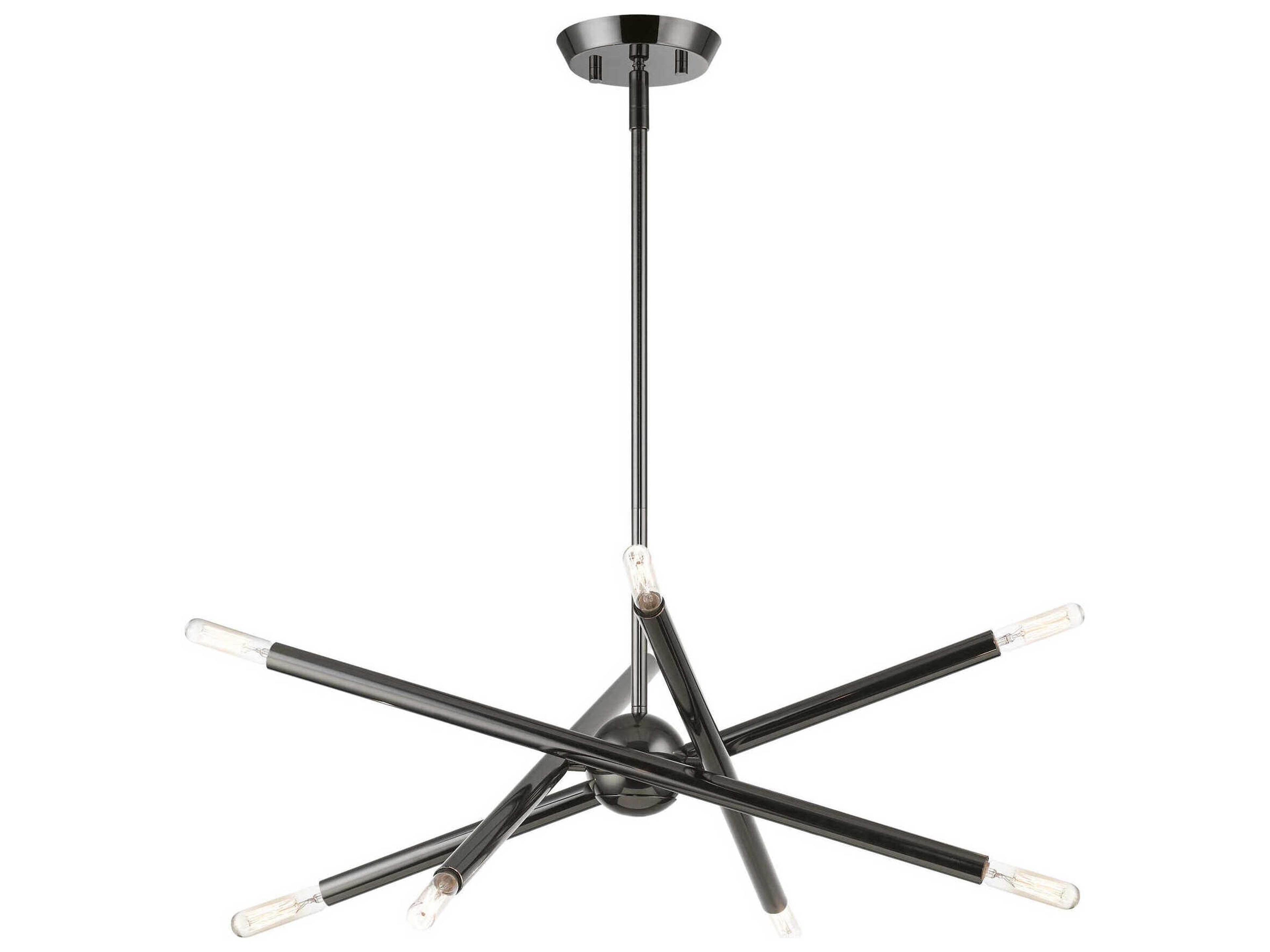 Livex Lighting Soho 8-Light Black Chrome Linear Sputnik Pendant