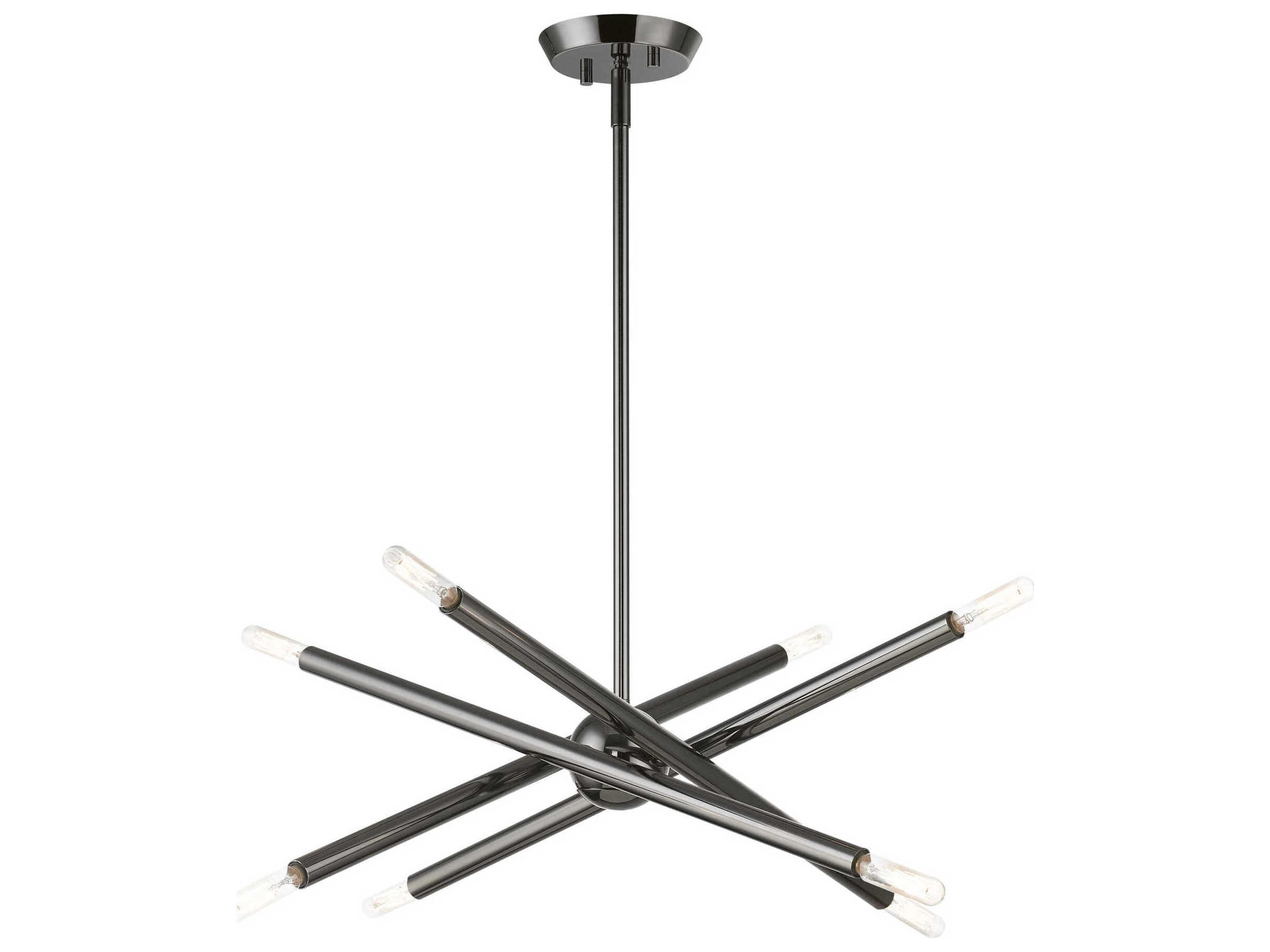 Livex Lighting Soho 8-Light Black Chrome Linear Sputnik Pendant