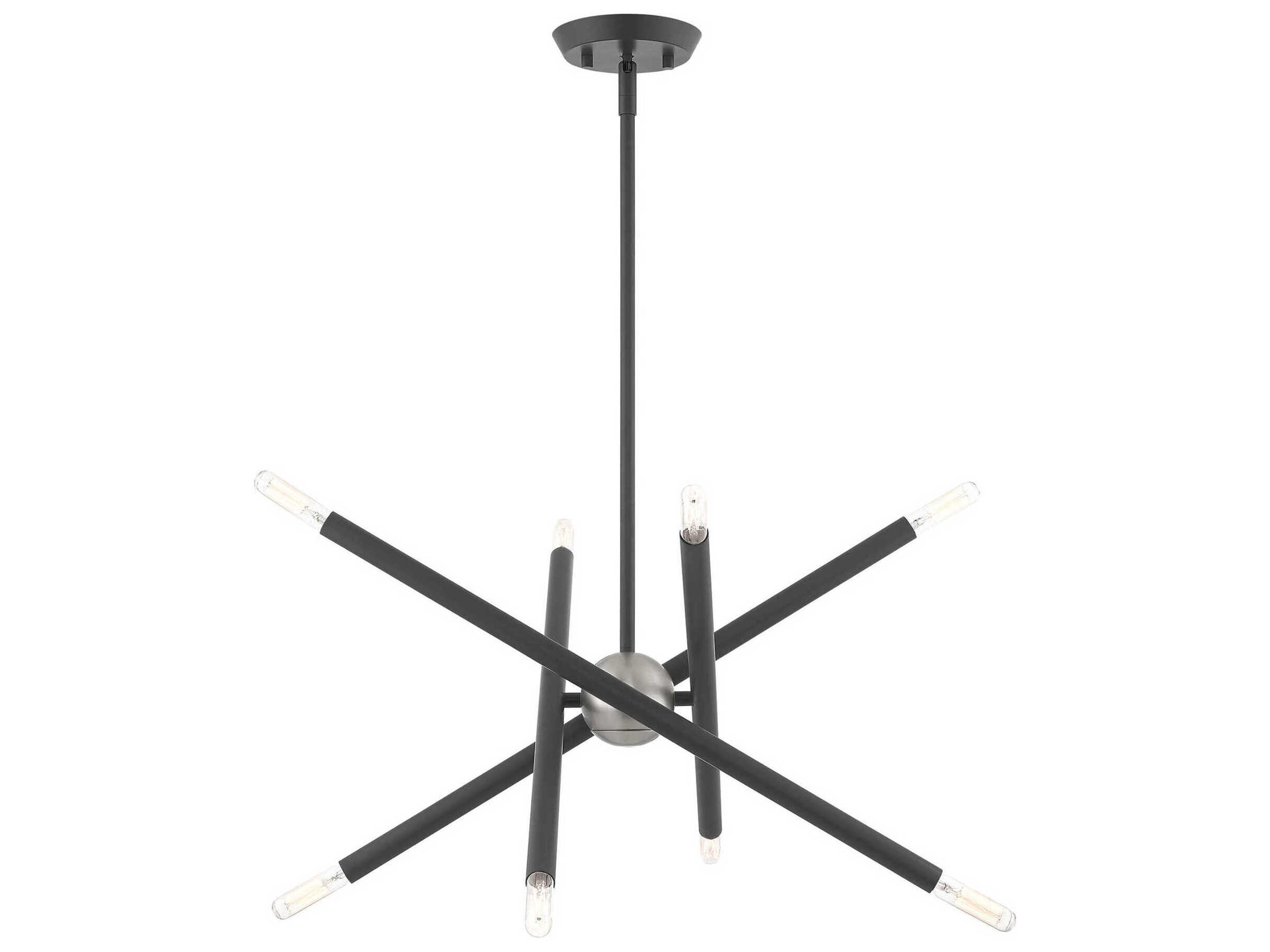 Soho 8-Light Scandinavian Gray Candelabra Sputnik Chandelier