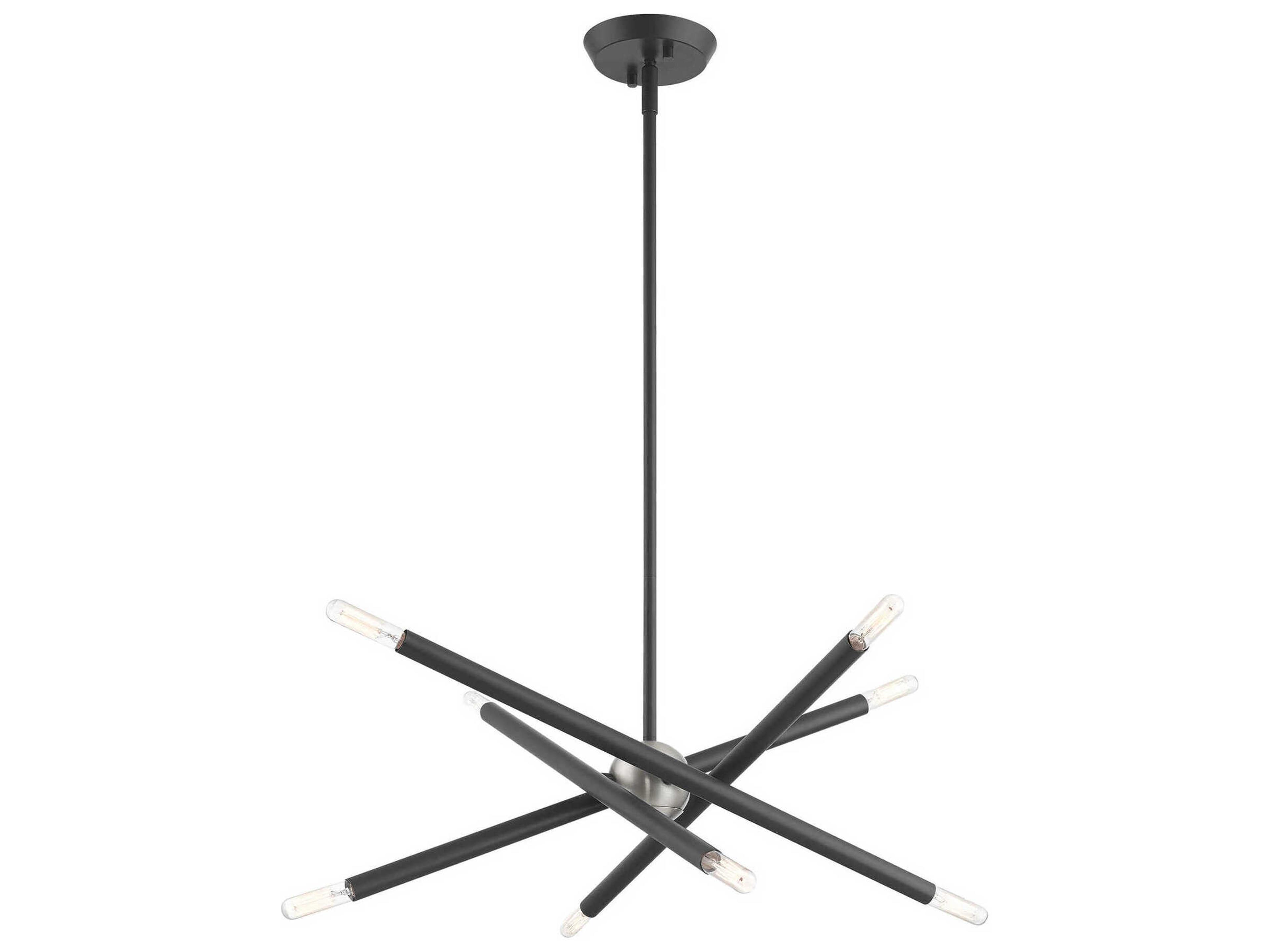Livex Lighting Soho 8-Light Scandinavian Gray Candelabra Sputnik Chandelier