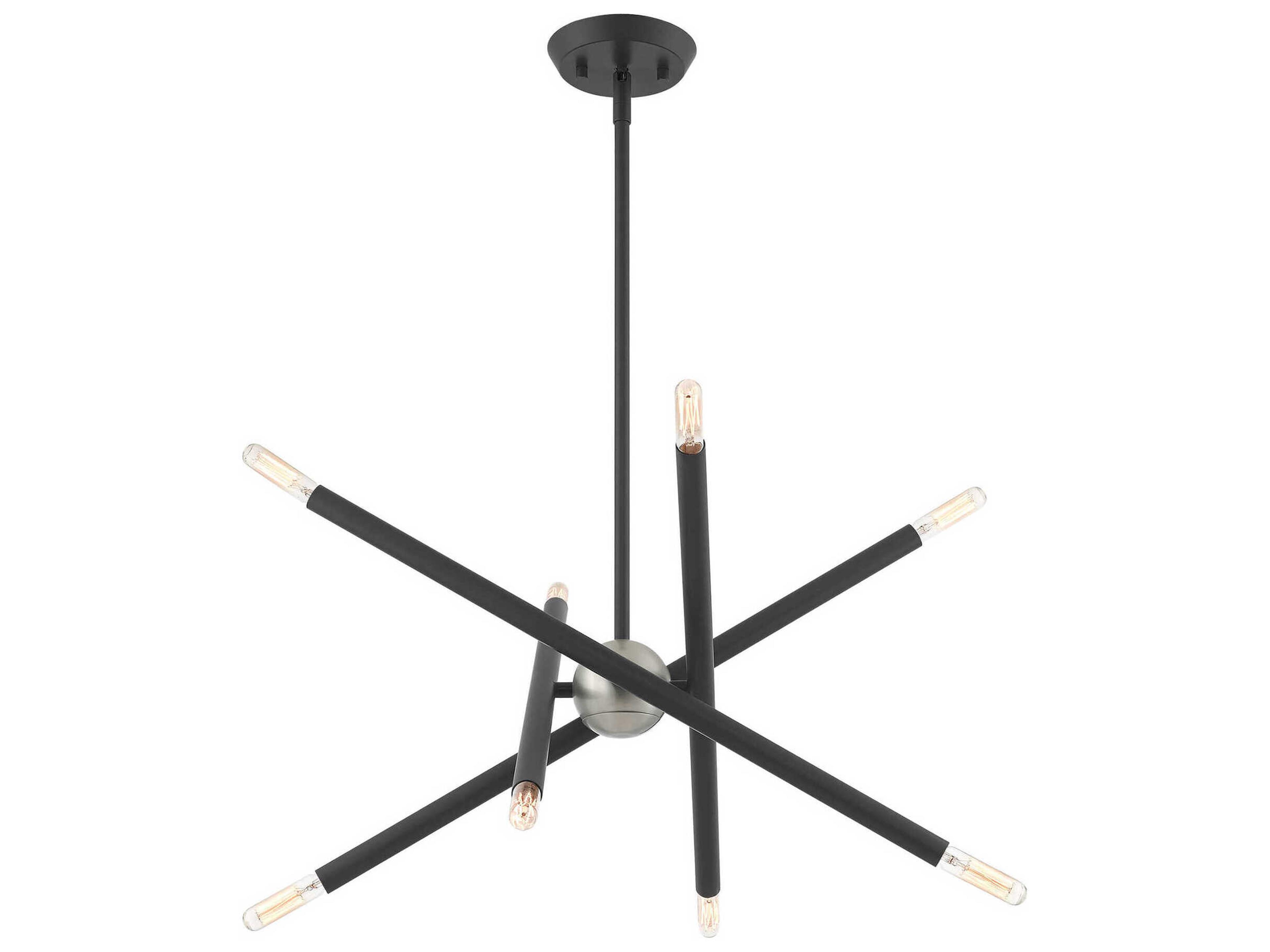 Livex Lighting Soho 8-Light Scandinavian Gray Candelabra Sputnik Chandelier